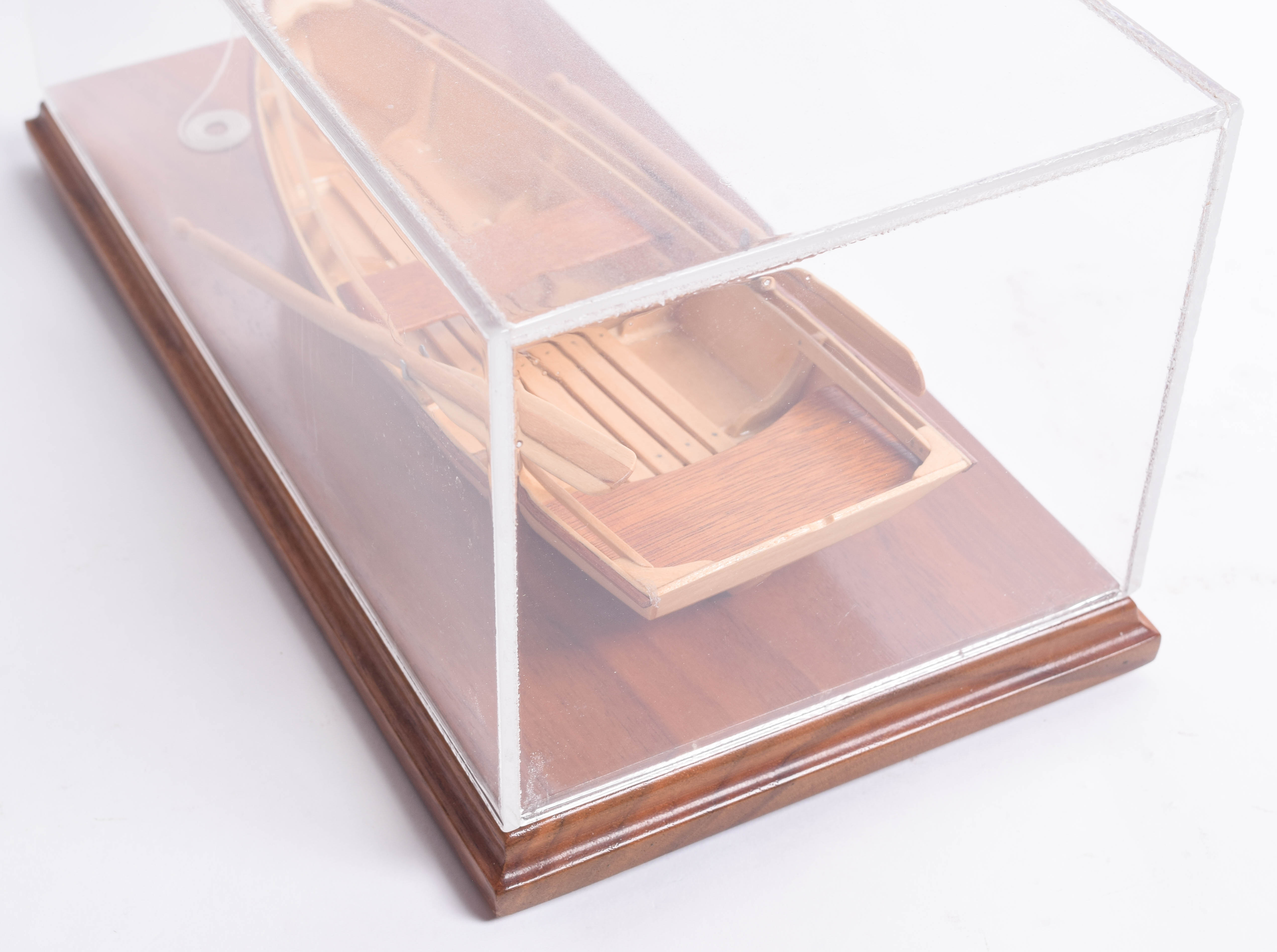 Vintage Handmade Miniature Wooden Row Boat