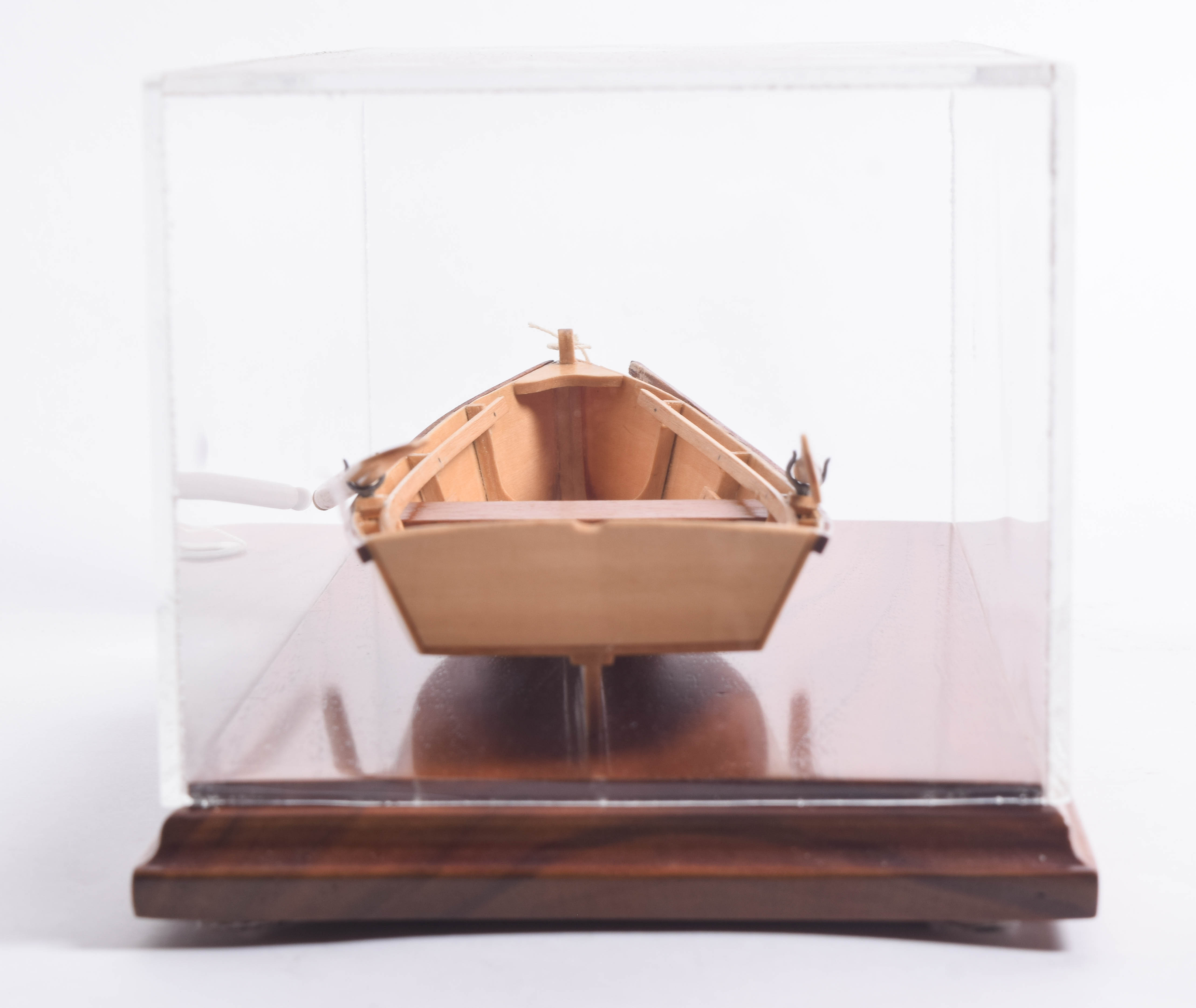 Vintage Handmade Miniature Wooden Row Boat