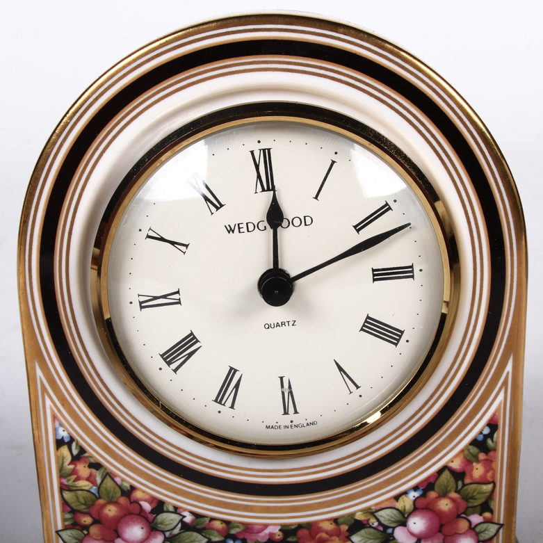 Wedgwood Bone China "Sarah" and "Clio" Mantel Clocks