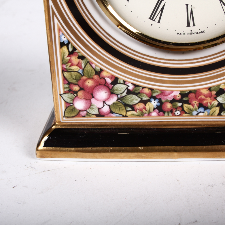 Wedgwood Bone China "Sarah" and "Clio" Mantel Clocks
