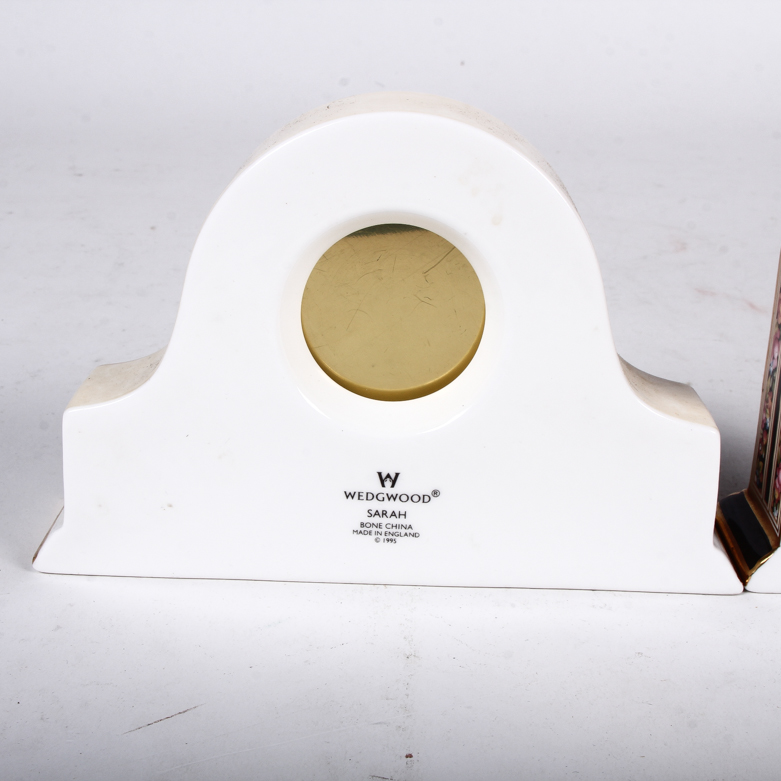 Wedgwood Bone China "Sarah" and "Clio" Mantel Clocks
