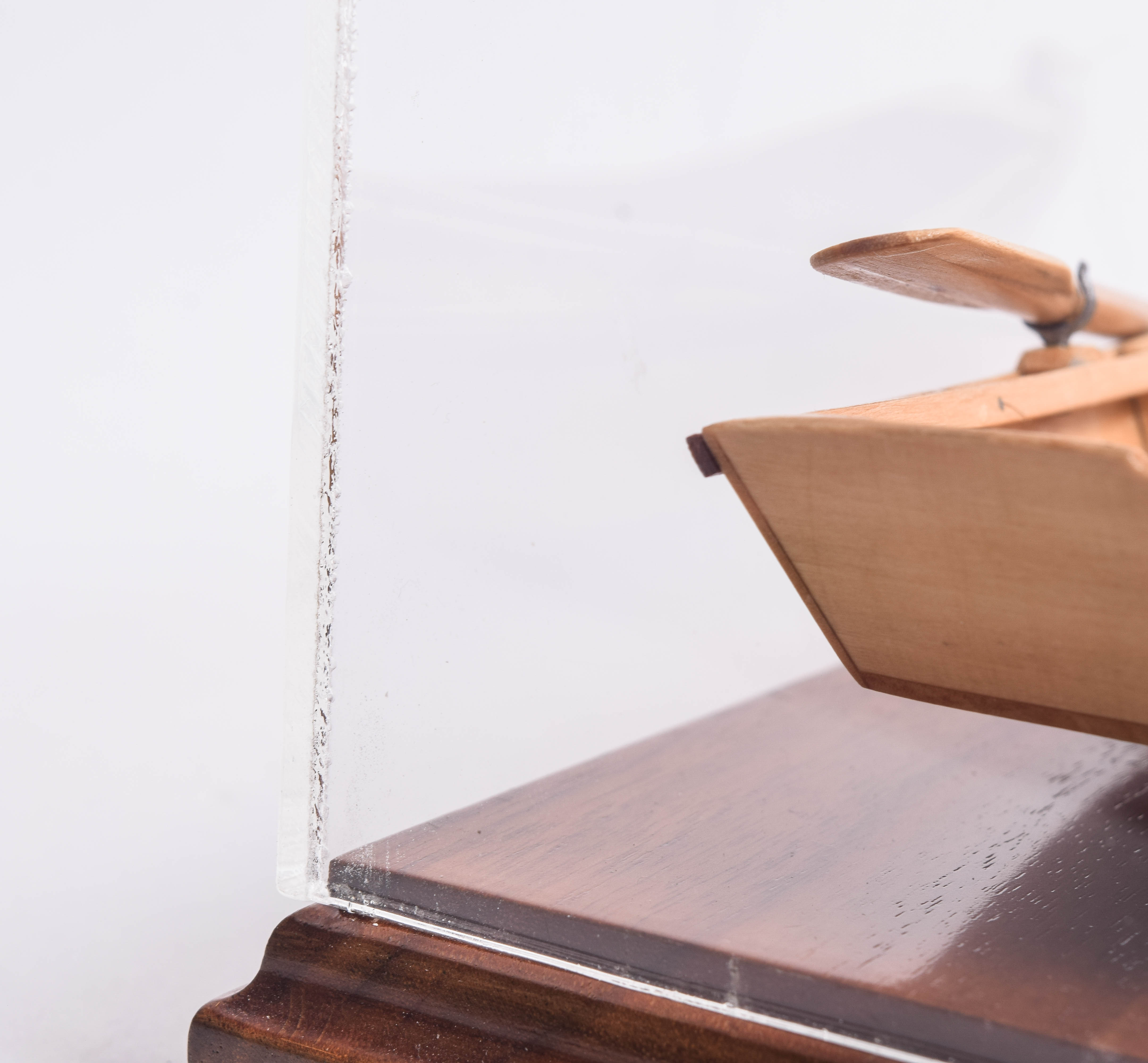 Vintage Handmade Miniature Wooden Row Boat