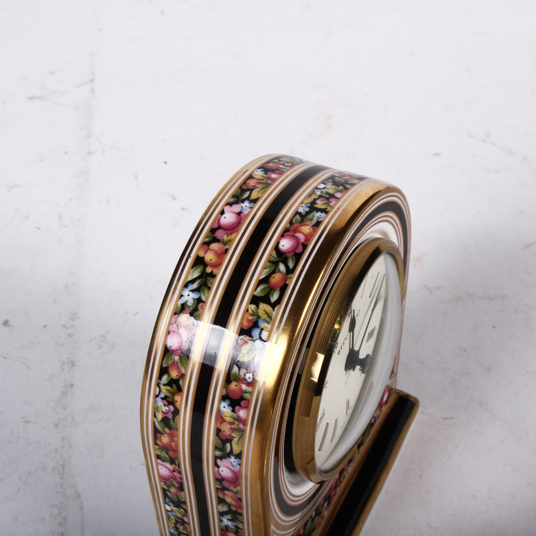 Wedgwood Bone China "Sarah" and "Clio" Mantel Clocks