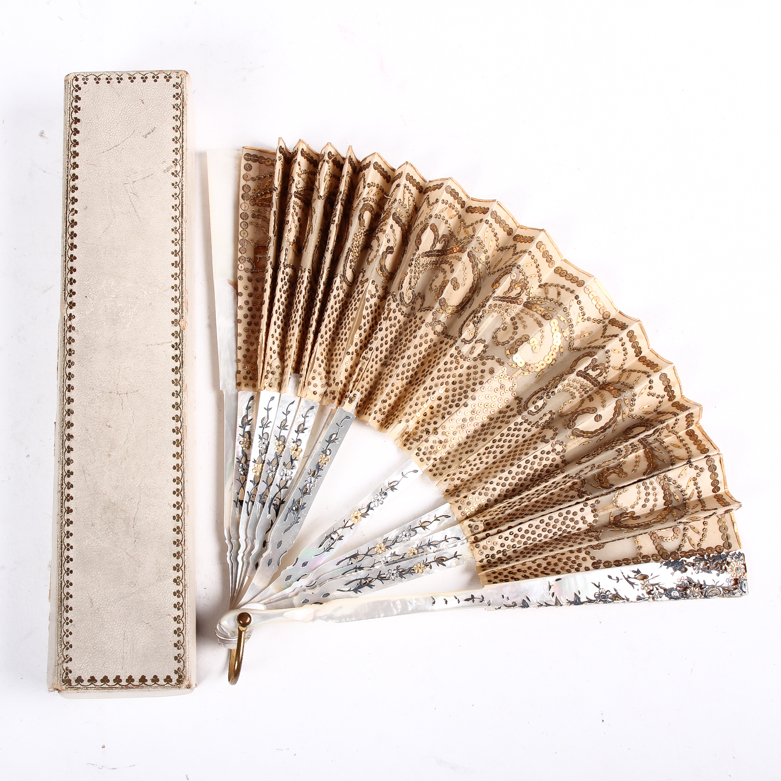 Antique Handcrafted Folding Fan