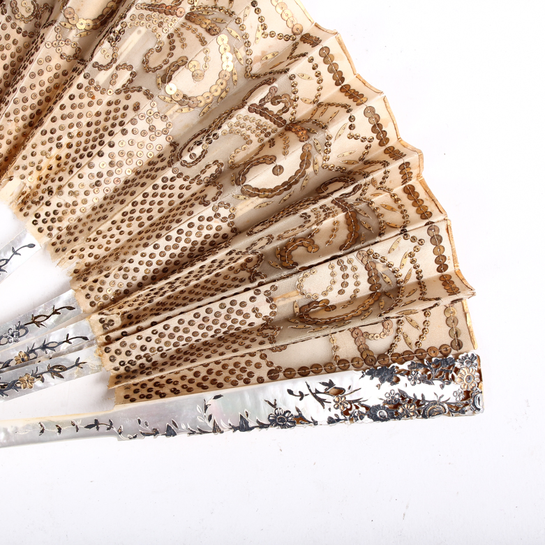Antique Handcrafted Folding Fan
