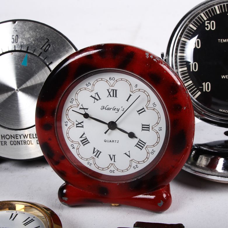 Collection of Clocks and Temperature Gauges