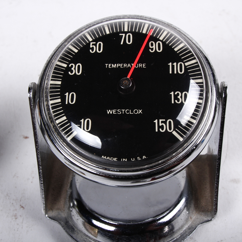 Collection of Clocks and Temperature Gauges
