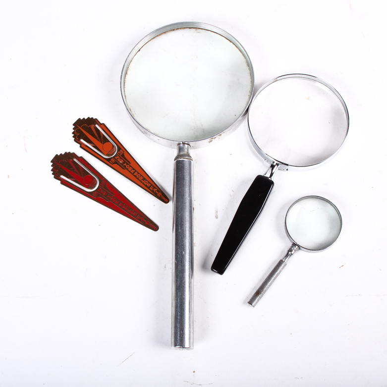 Magnifying Glasses and Metal Bookmarks
