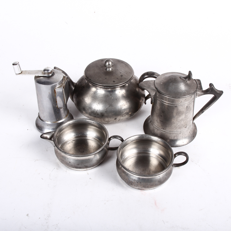 Assortment of Vintage Pewter Tableware