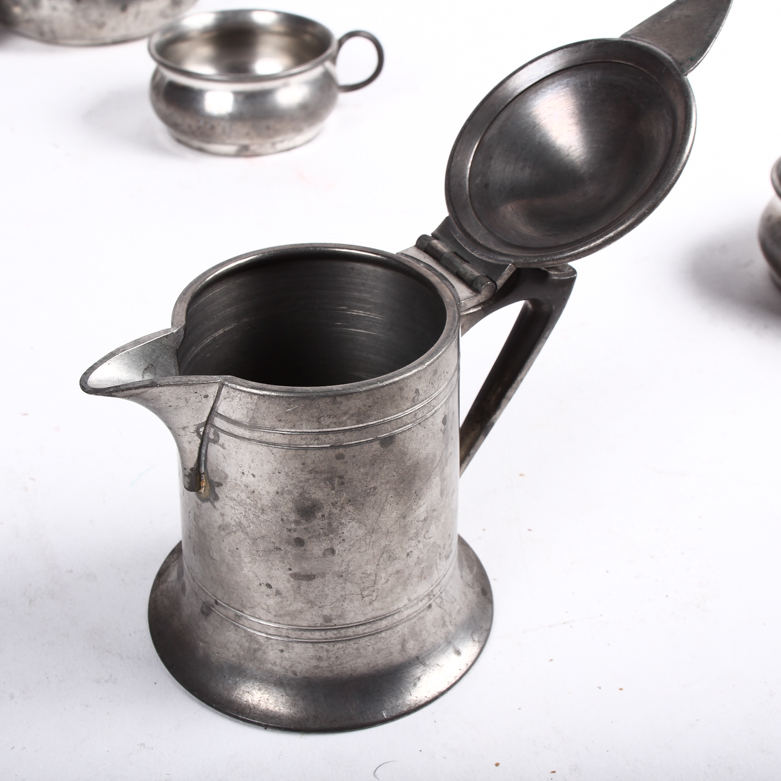 Assortment of Vintage Pewter Tableware