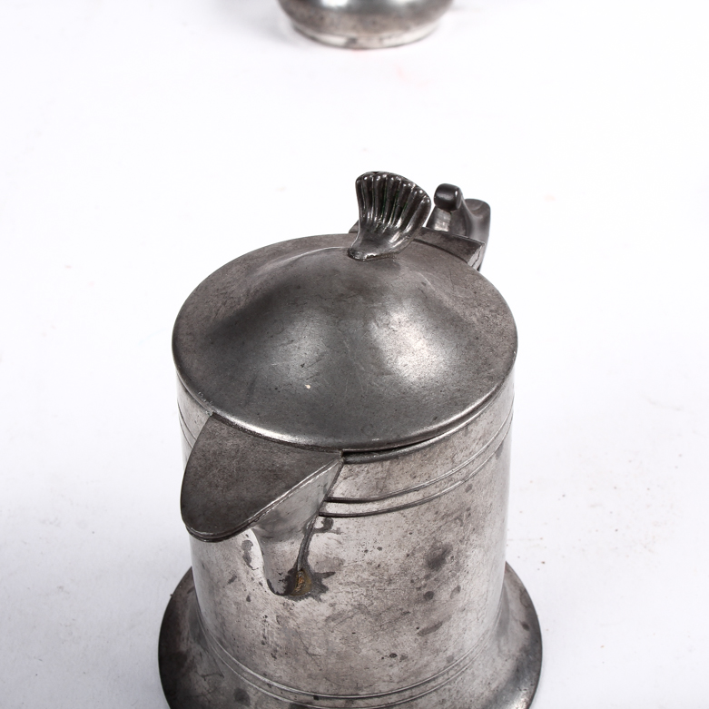 Assortment of Vintage Pewter Tableware