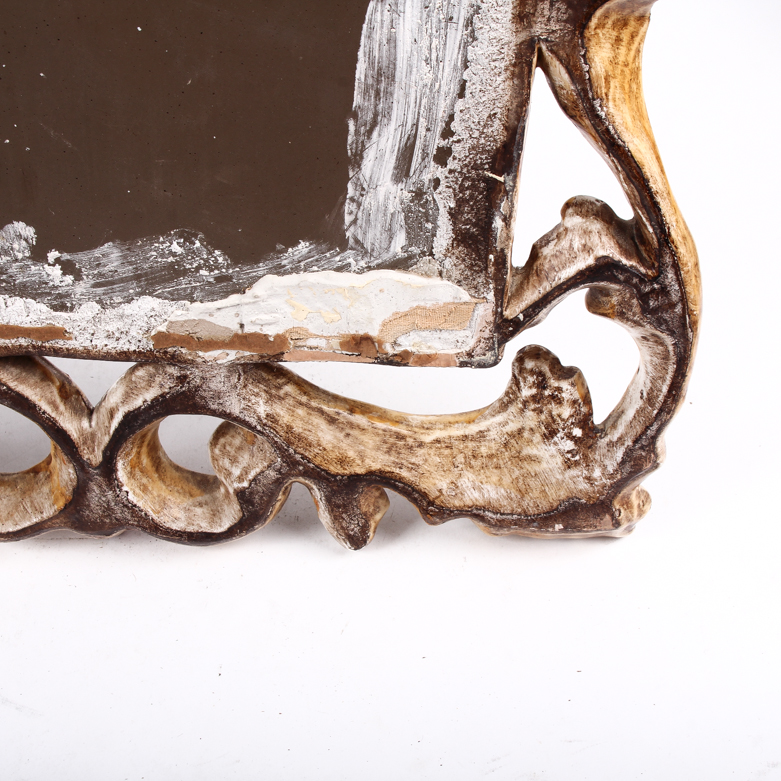 Ceramic Scrolling Acanthus Pattern Frame Wall Mirror
