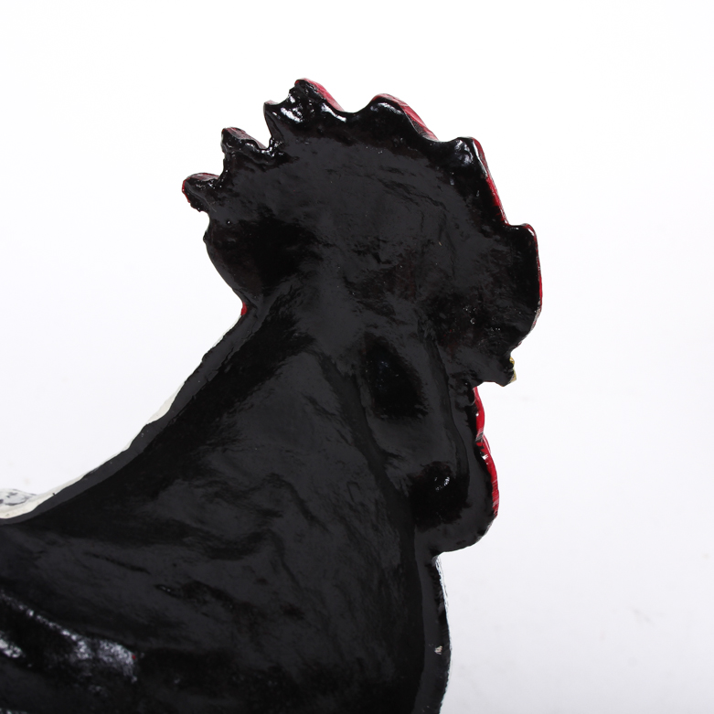 Vintage Metal Rooster Doorstop
