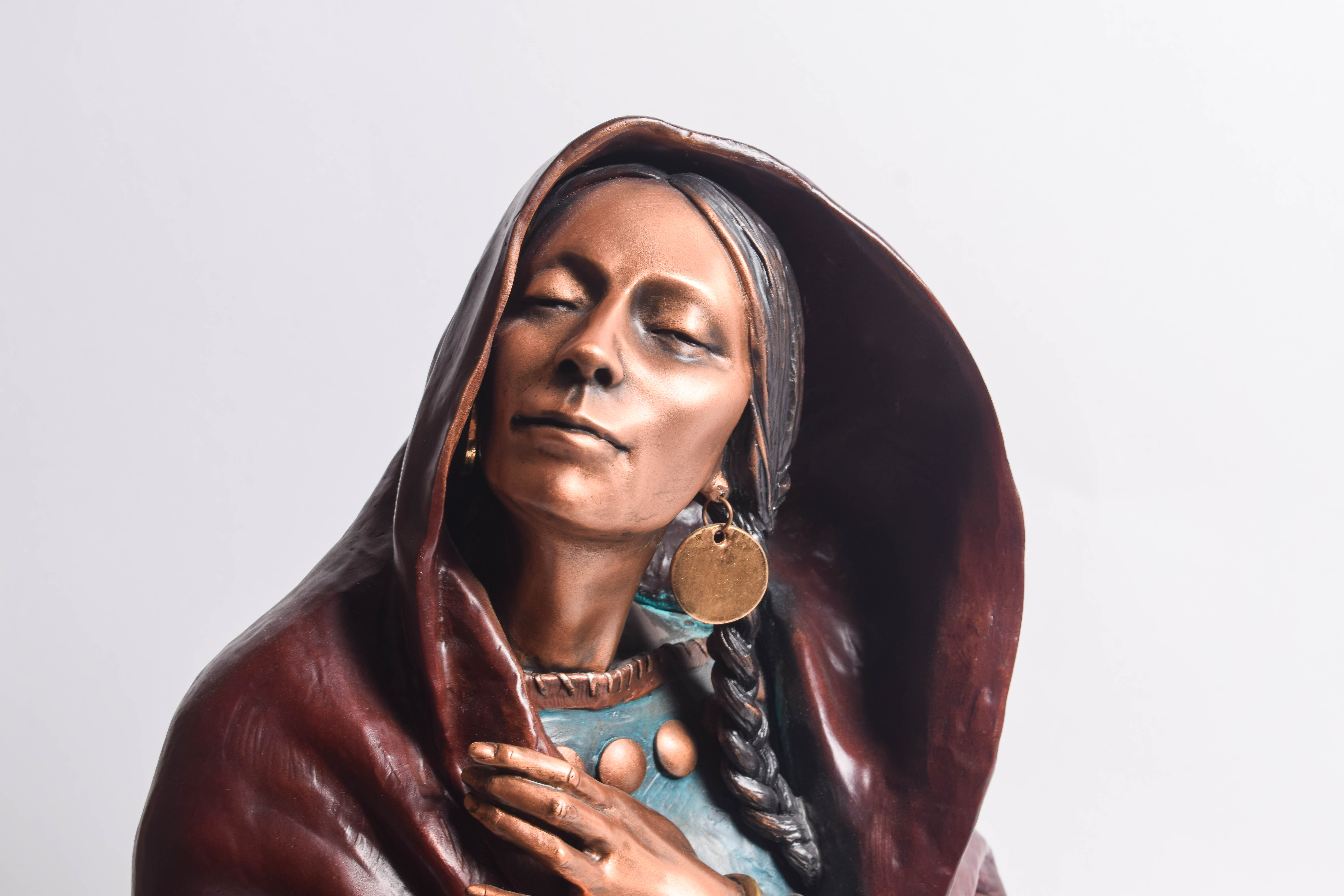 Lemon Aica Reproduction Metal Native American Themed Sculpture