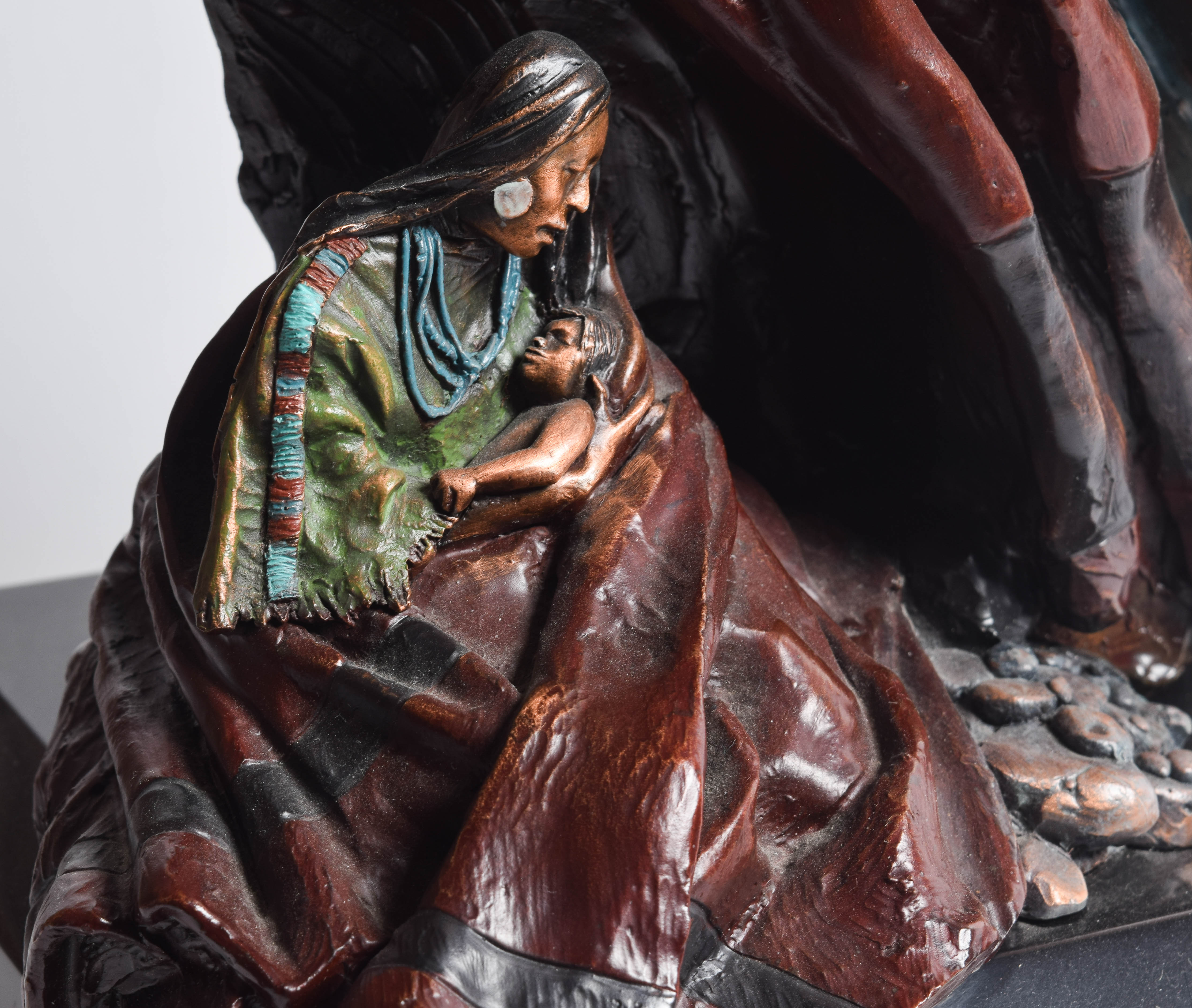 Lemon Aica Reproduction Metal Native American Themed Sculpture