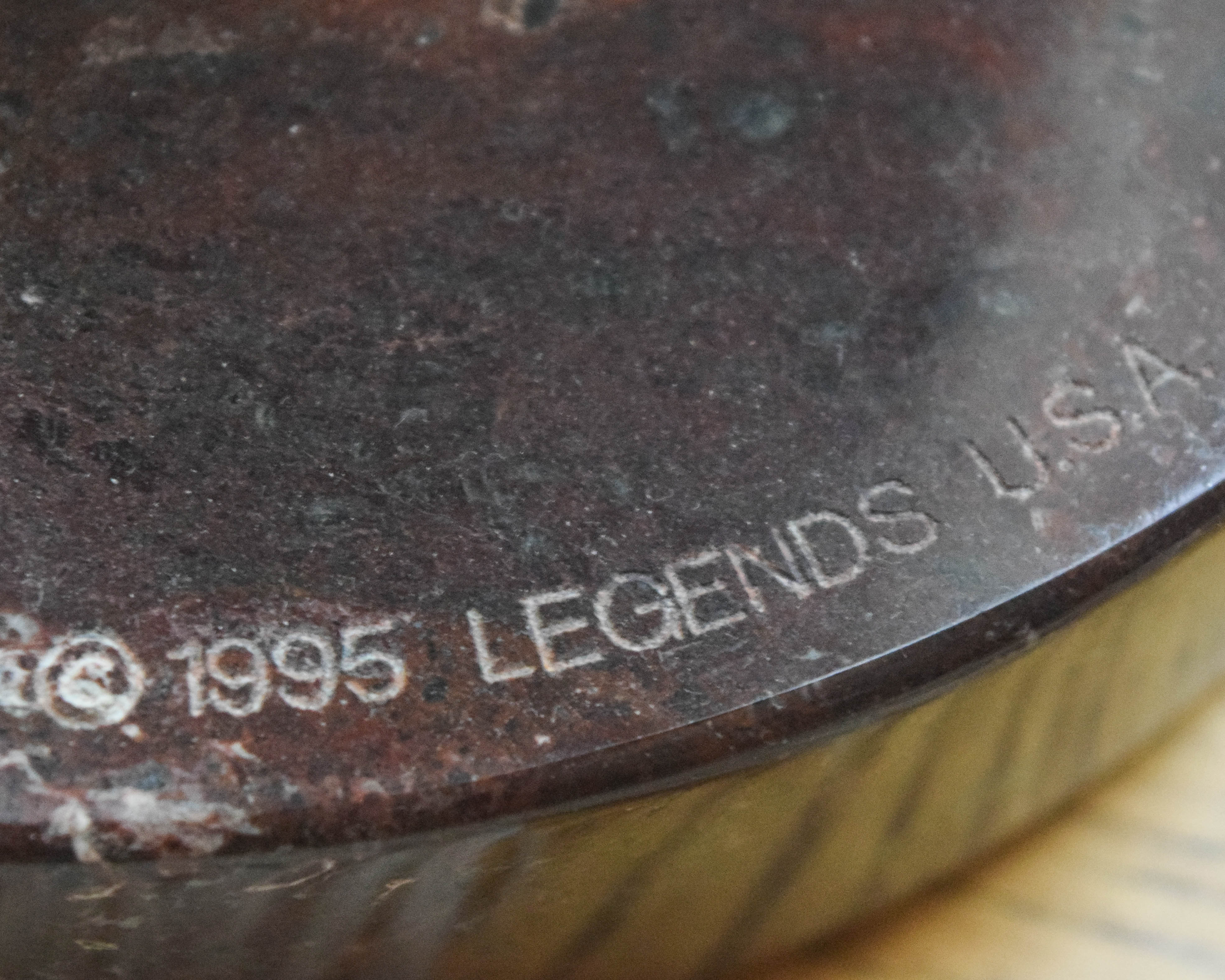 C.A. Pardell Pewter and Mixed Media Statue "Legends on Still Water"