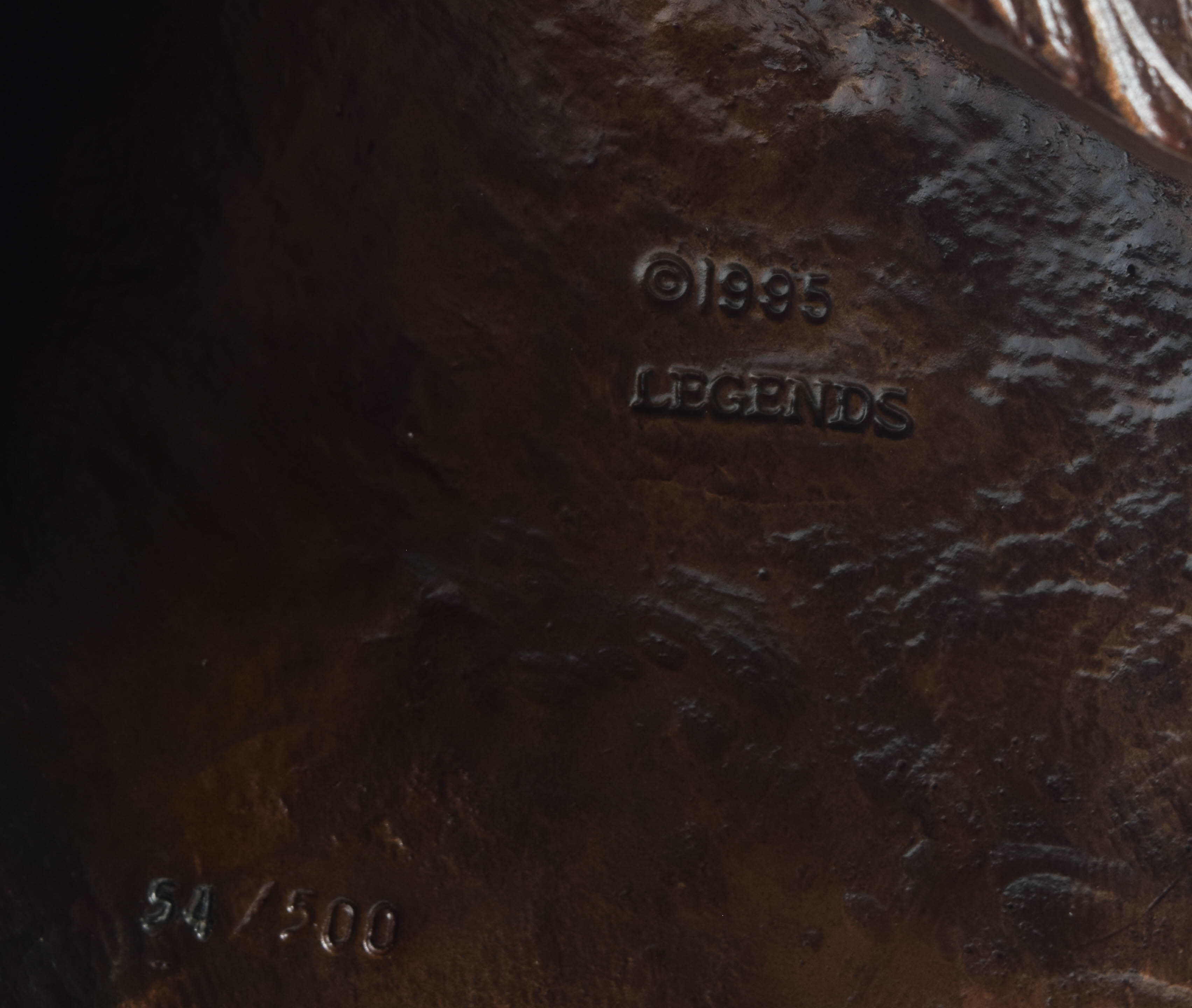 C.A. Pardell Reproduction Metal Sculpture of a Native American Man with Horse