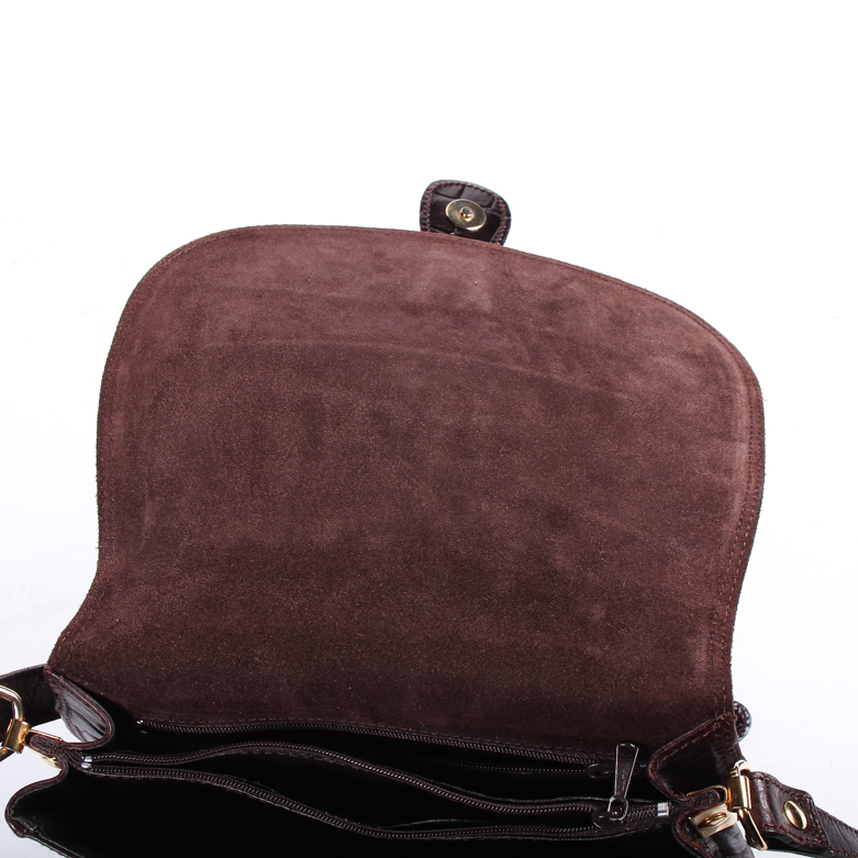 Cristian Genuine Leather Handbag with Alligator Skin Wallet
