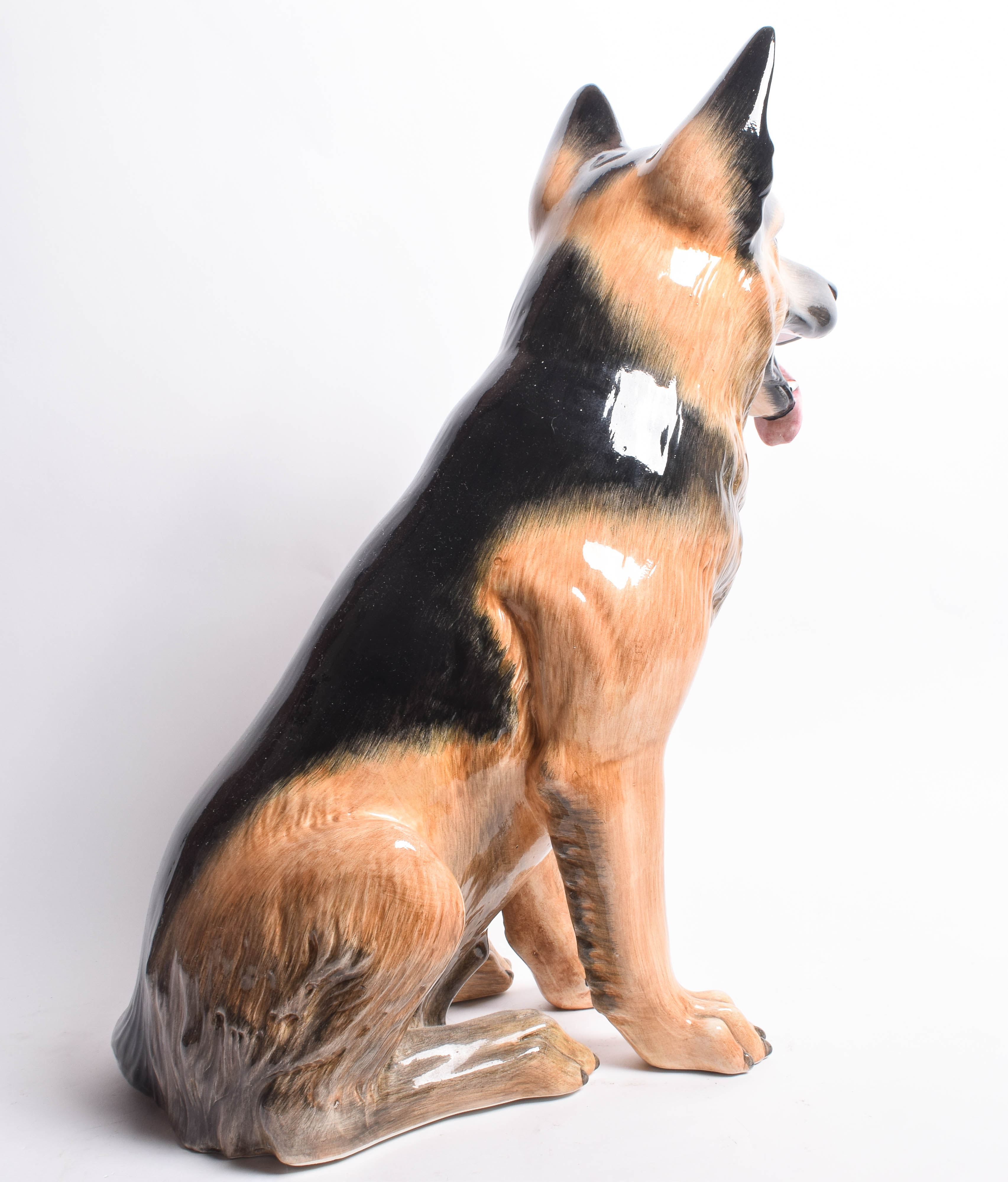 Vintage Italian Porcelain Dog Statue