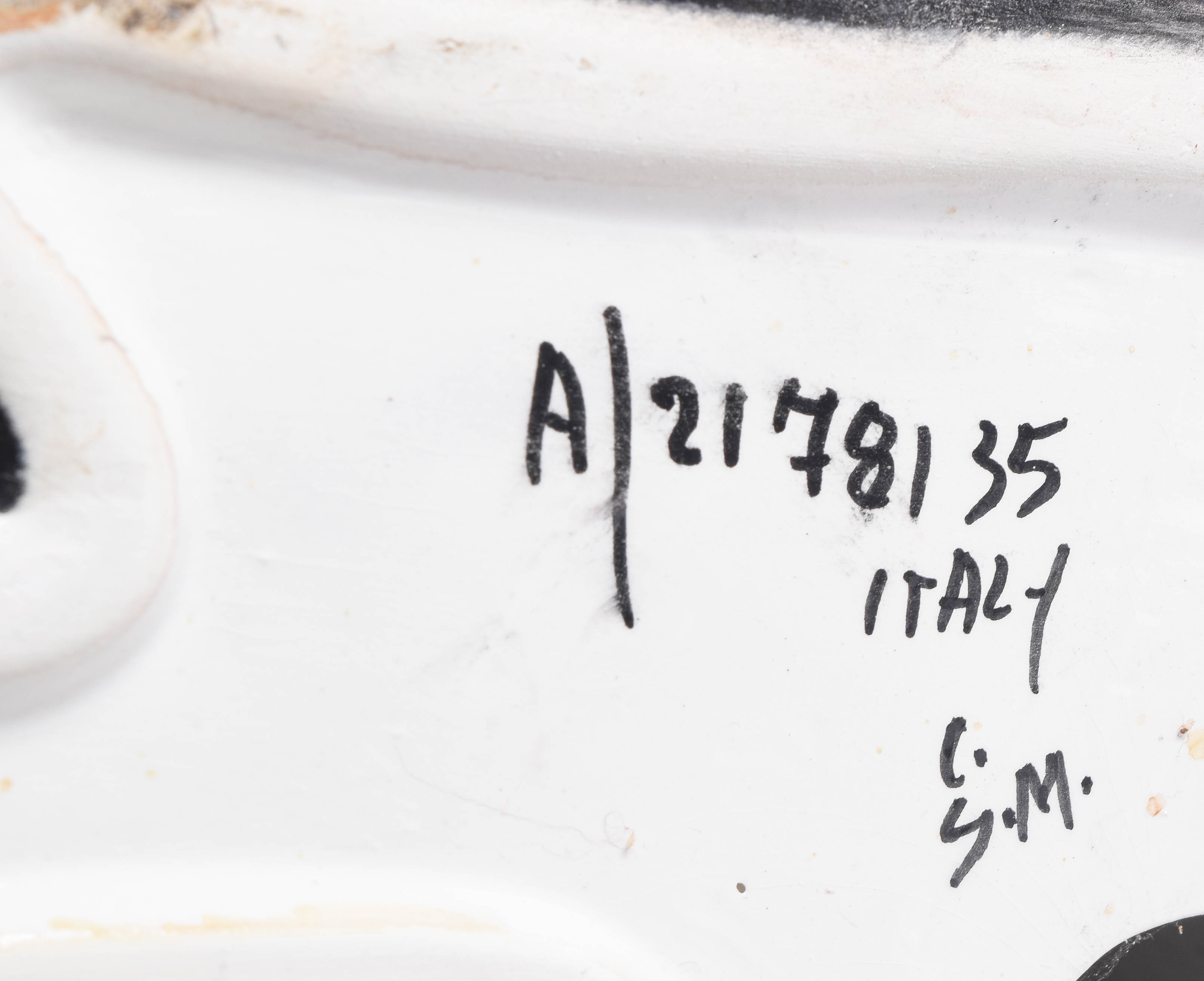 Vintage Italian Porcelain Dog Statue