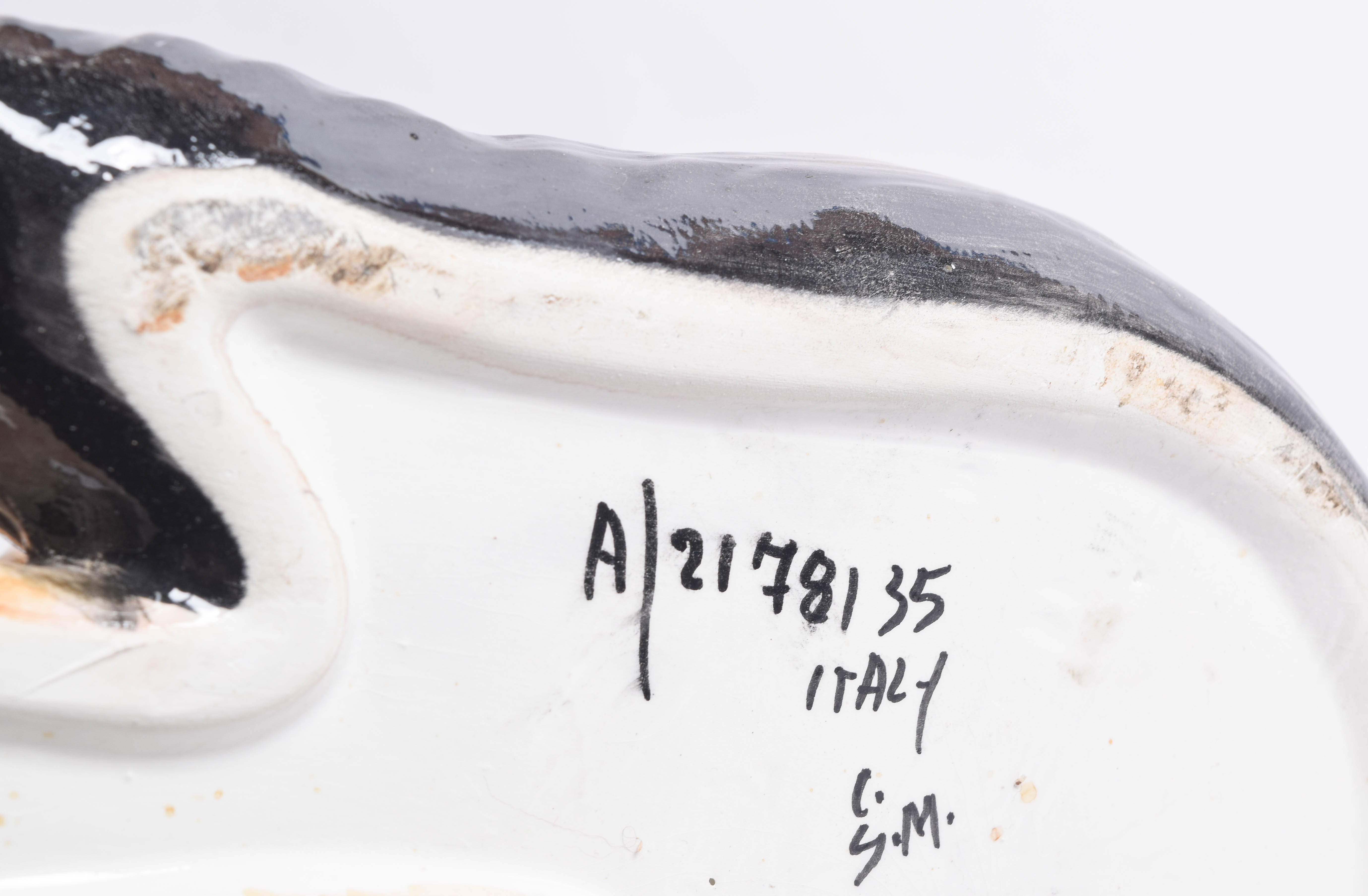 Vintage Italian Porcelain Dog Statue