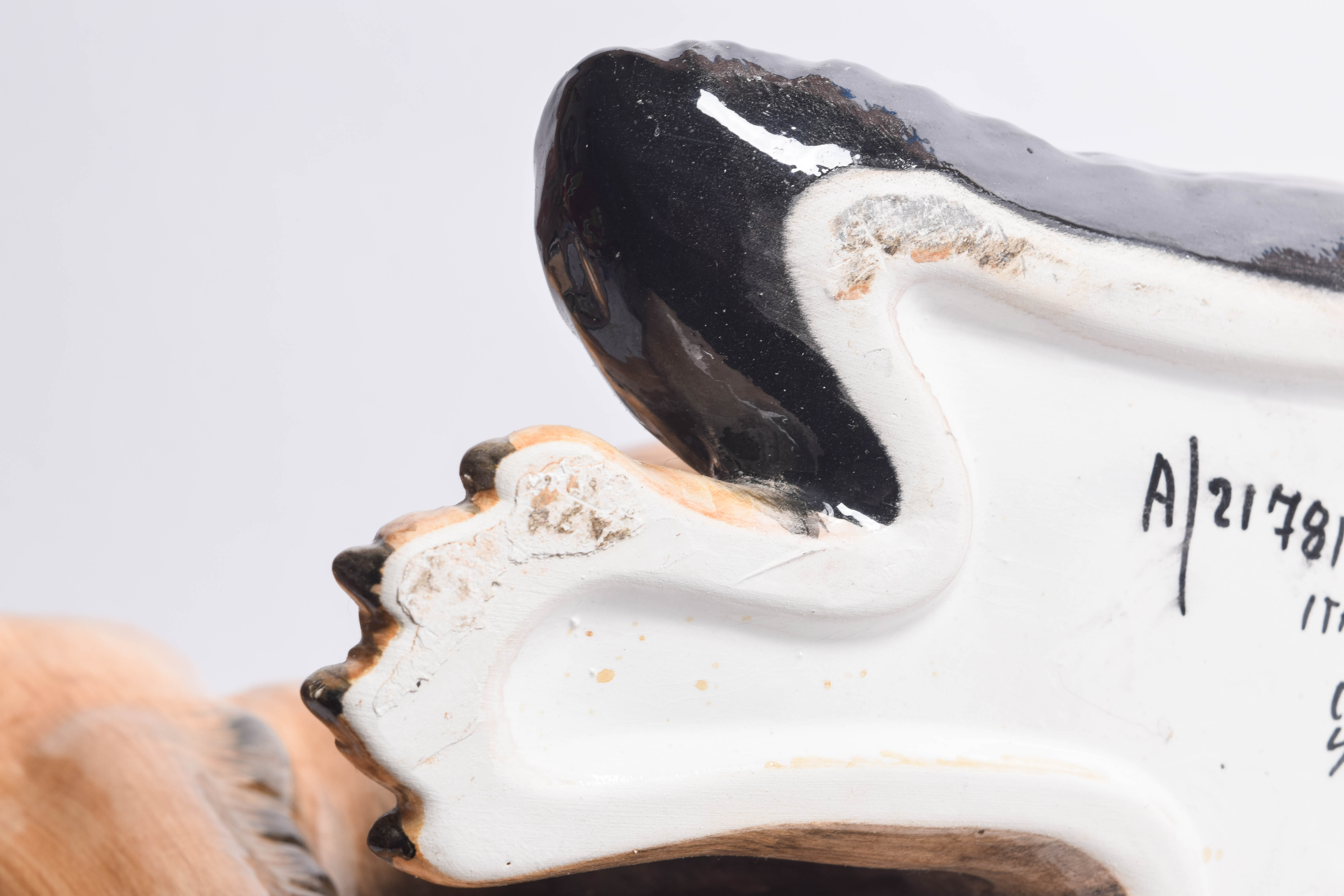 Vintage Italian Porcelain Dog Statue