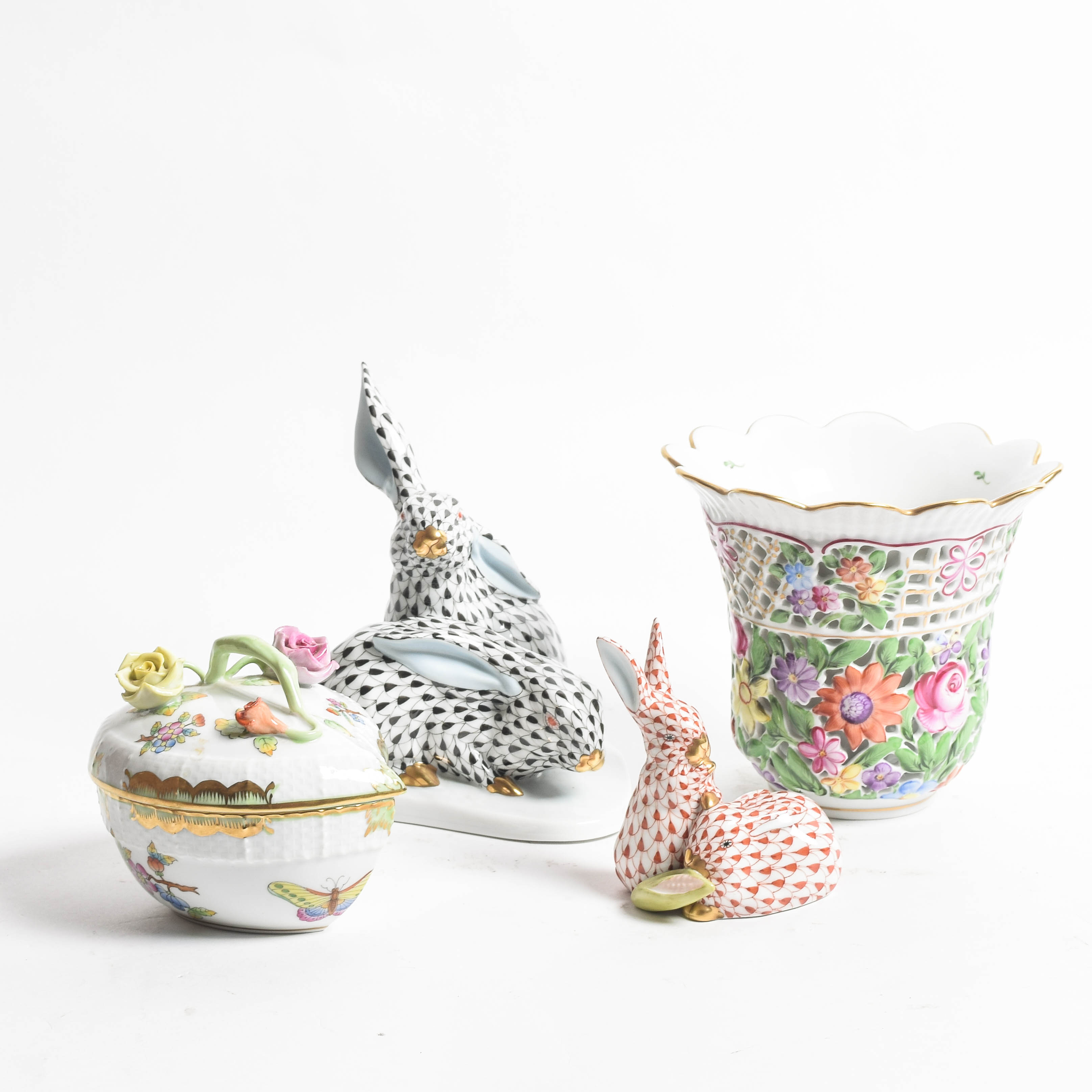 Collection of Vintage Herend Hungary Hand Painted Porcelain