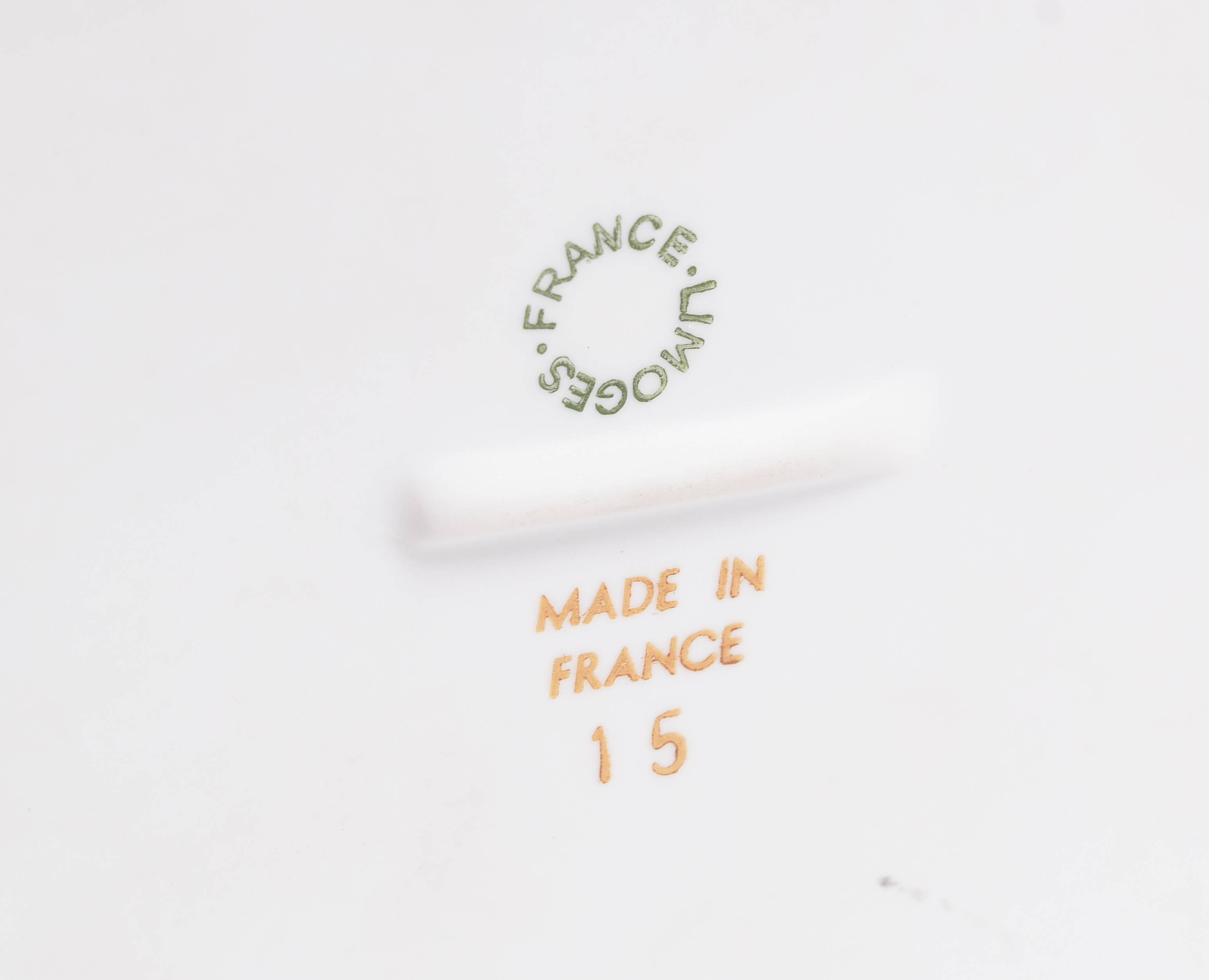 Limoges Porcelain Trinket Box with Raised Cherub Motif