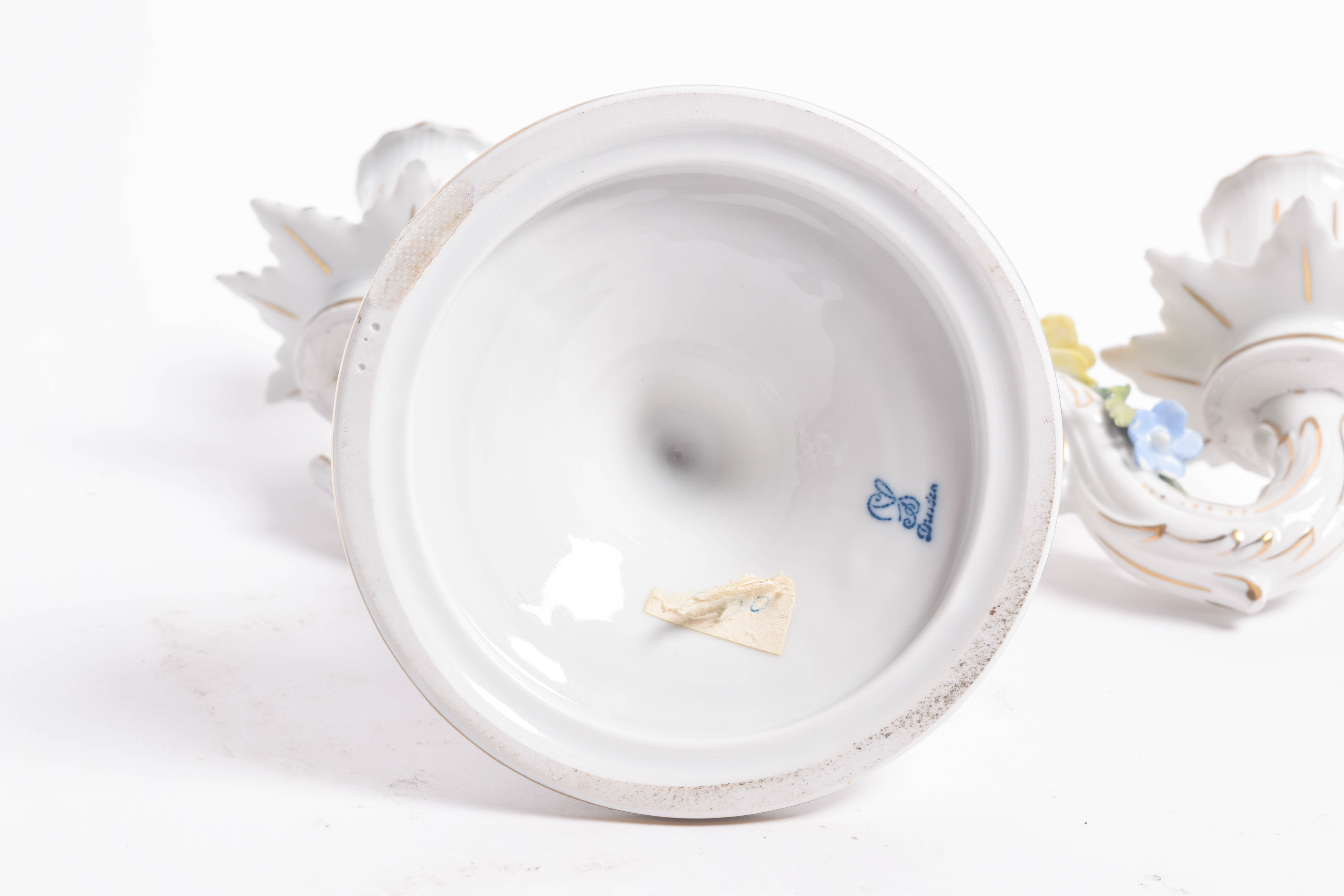 Carl Thieme Dresden Porcelain Candelabras