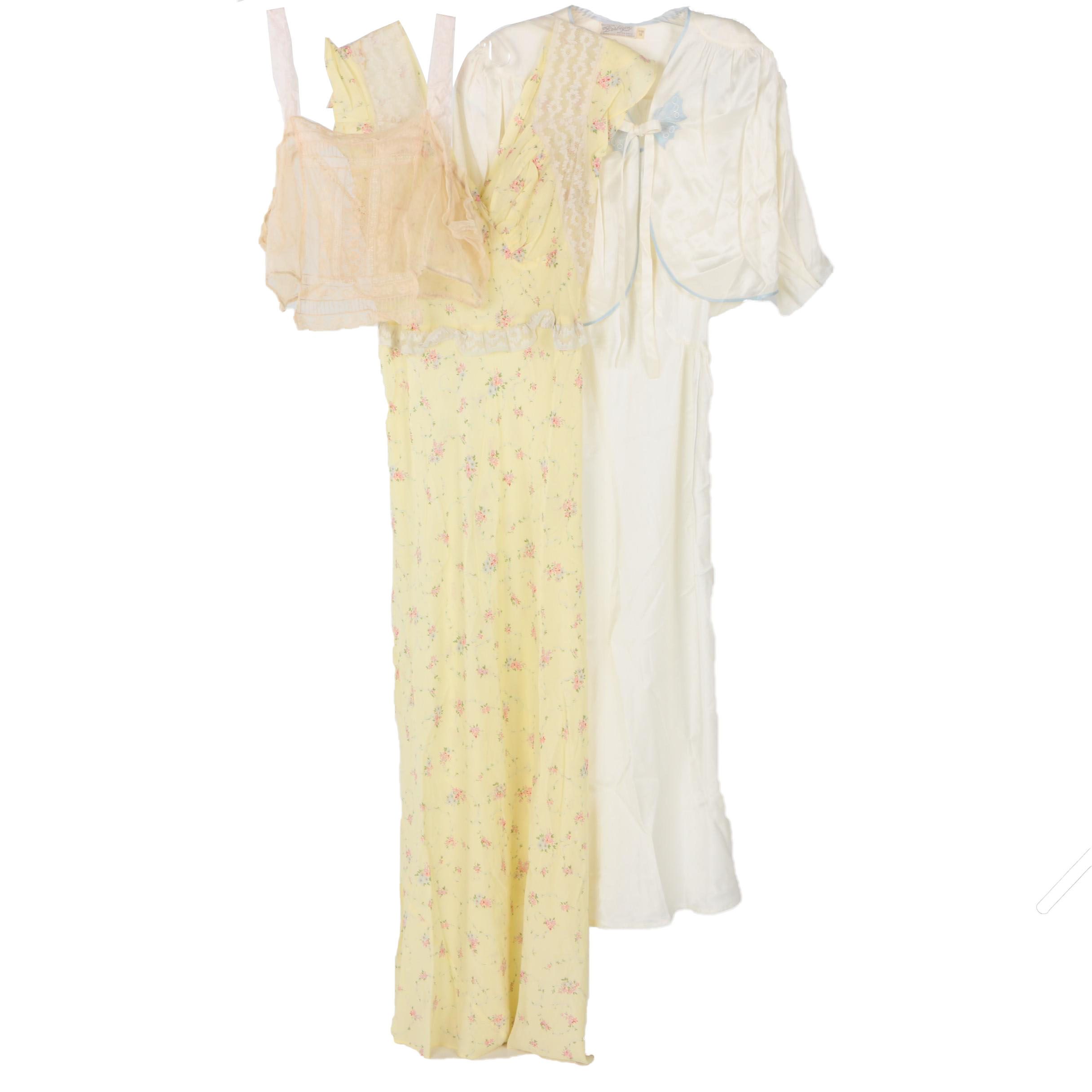 Women's Vintage Sleepwear Including Barbizon