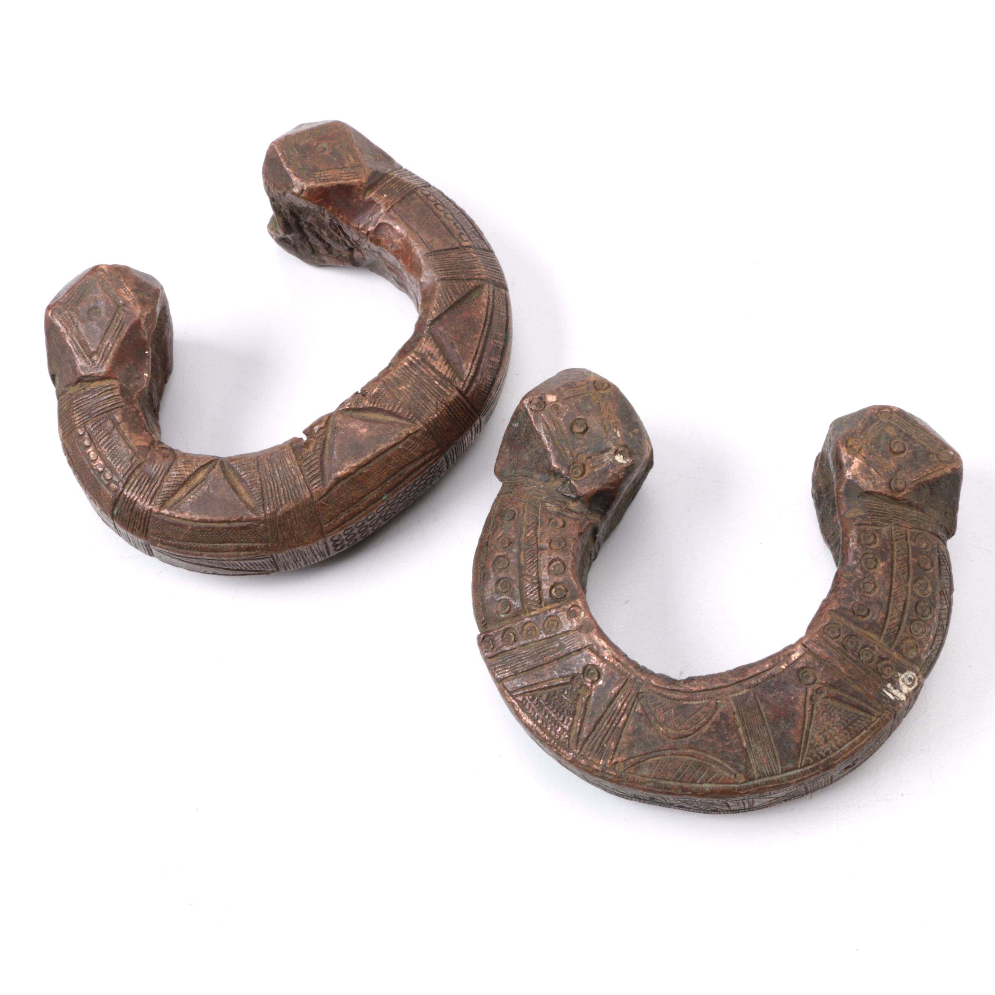 Pair of Copper Currency Bracelets