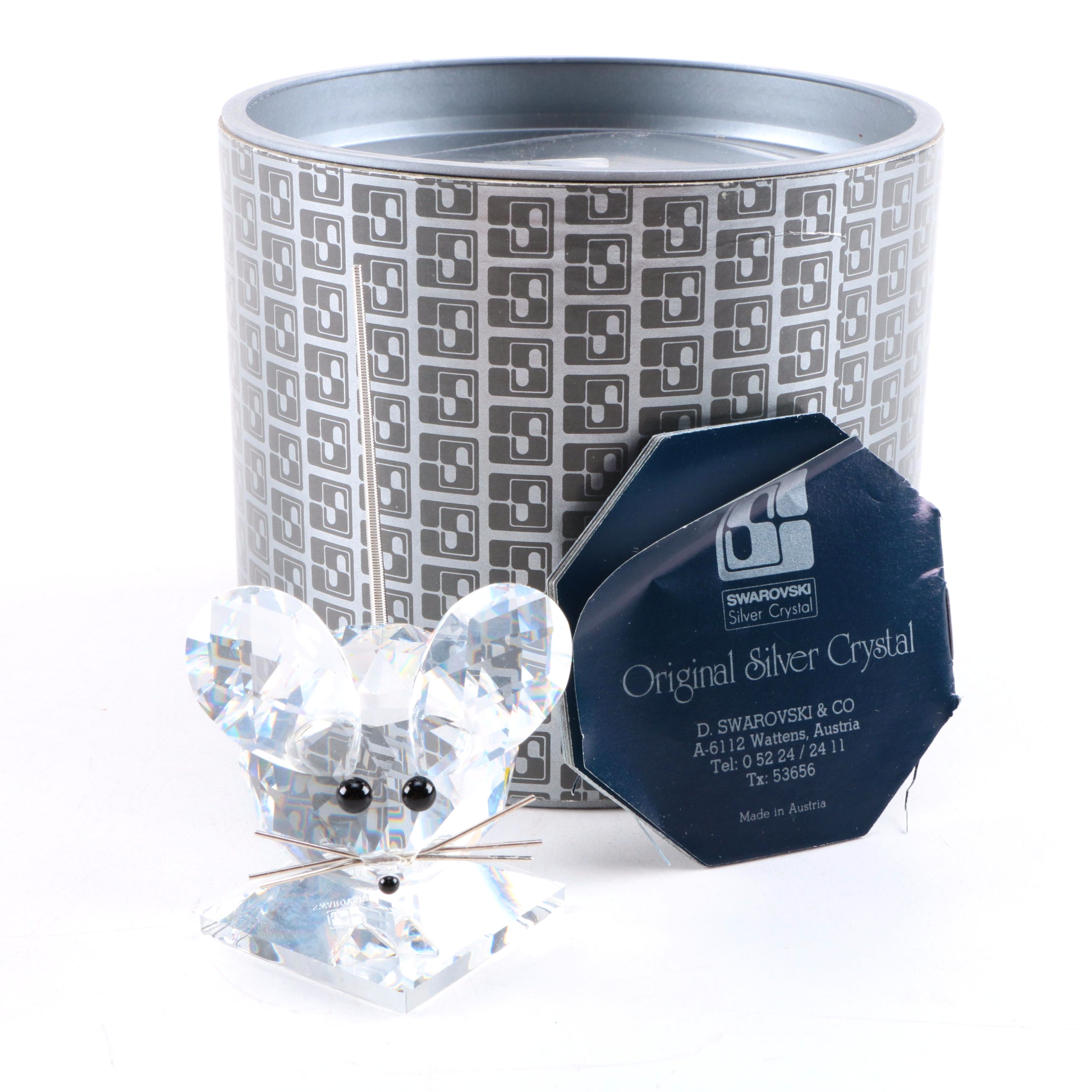 Swarovski Field Mouse Crystal Figurine Circa 1980s