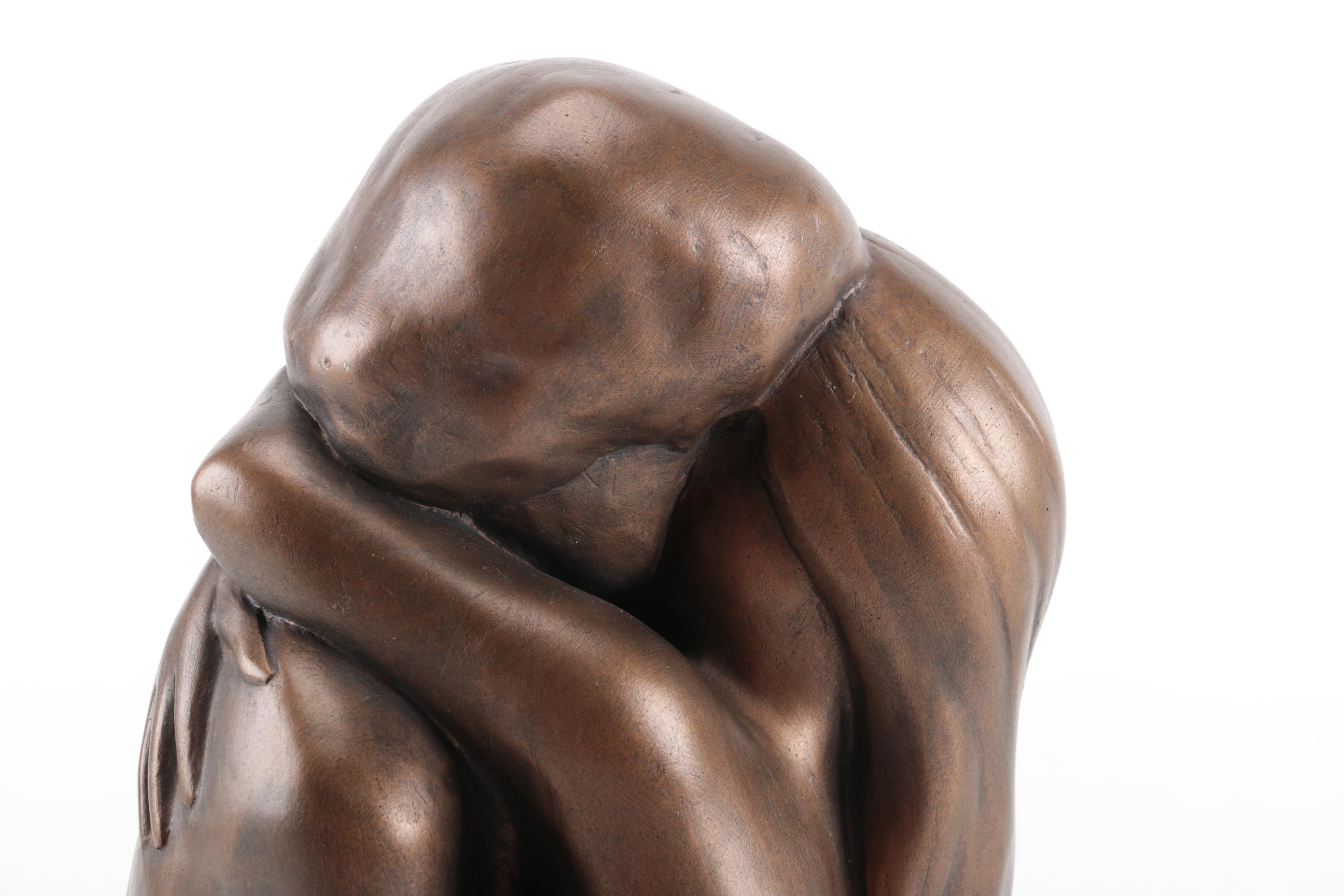 1968 Leonardo Art Chalkware Sculpture After Arnold Bergere's Embracing Figures