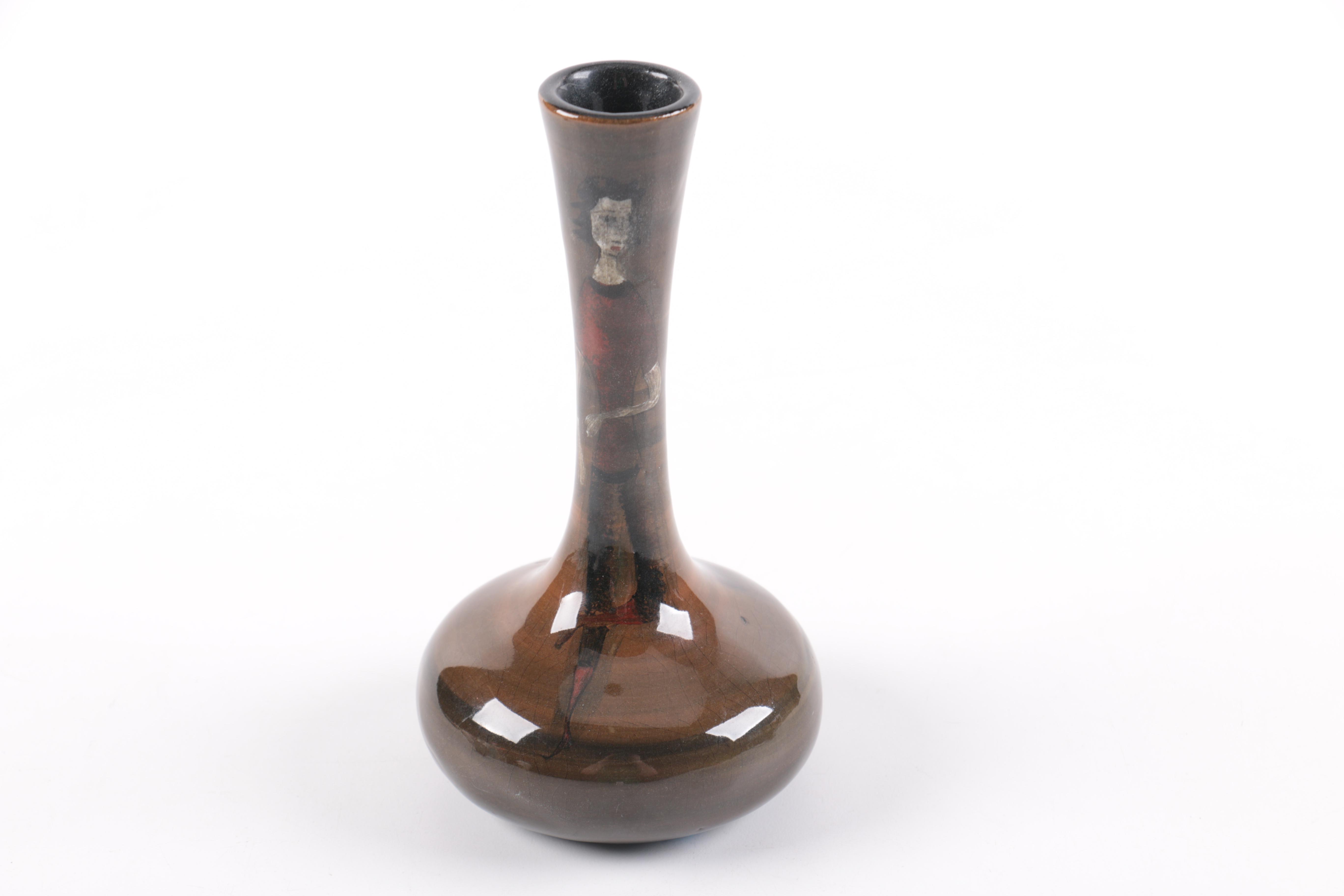 Polia Pillin Signed and Illustrated Art Pottery Vases