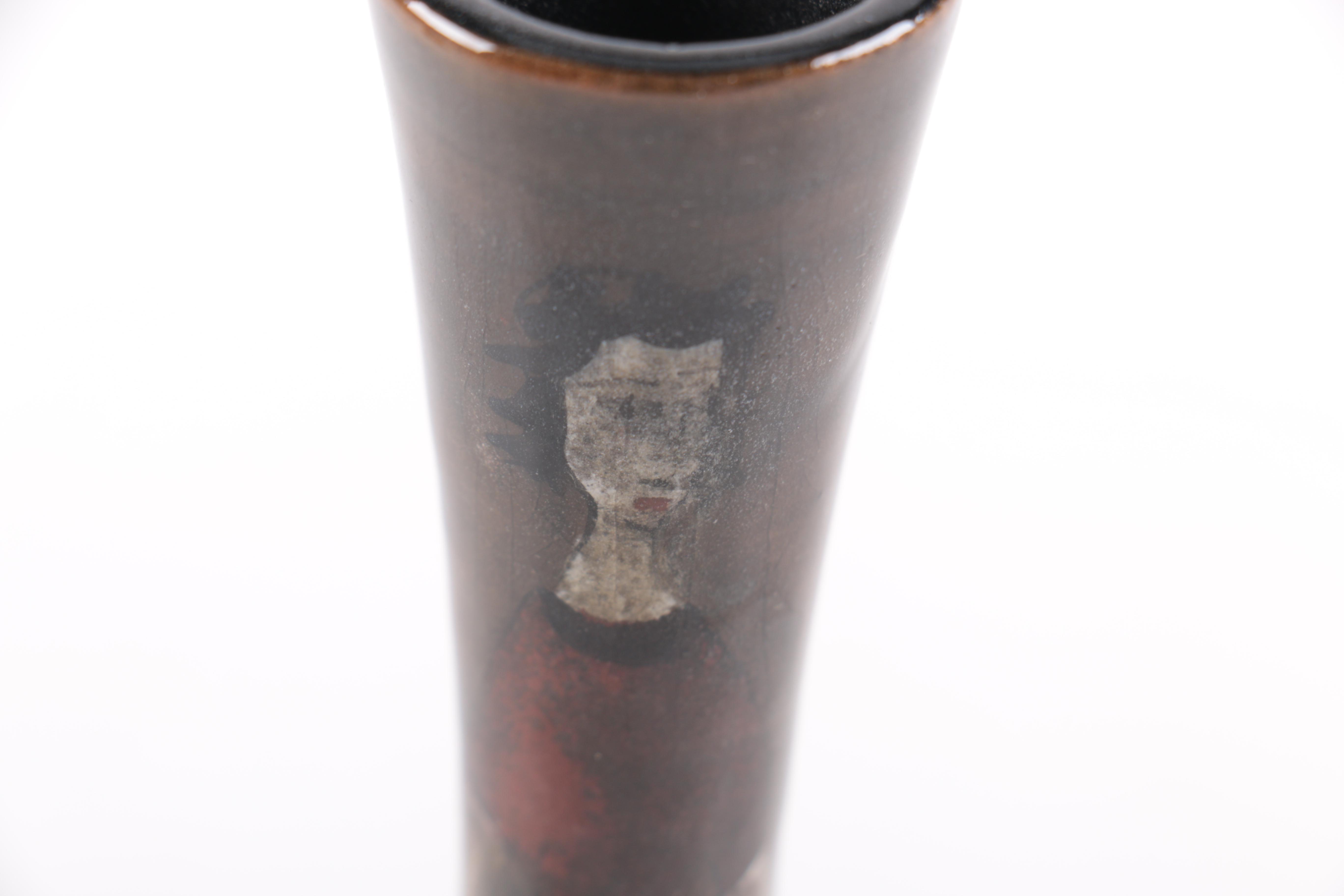 Polia Pillin Signed and Illustrated Art Pottery Vases