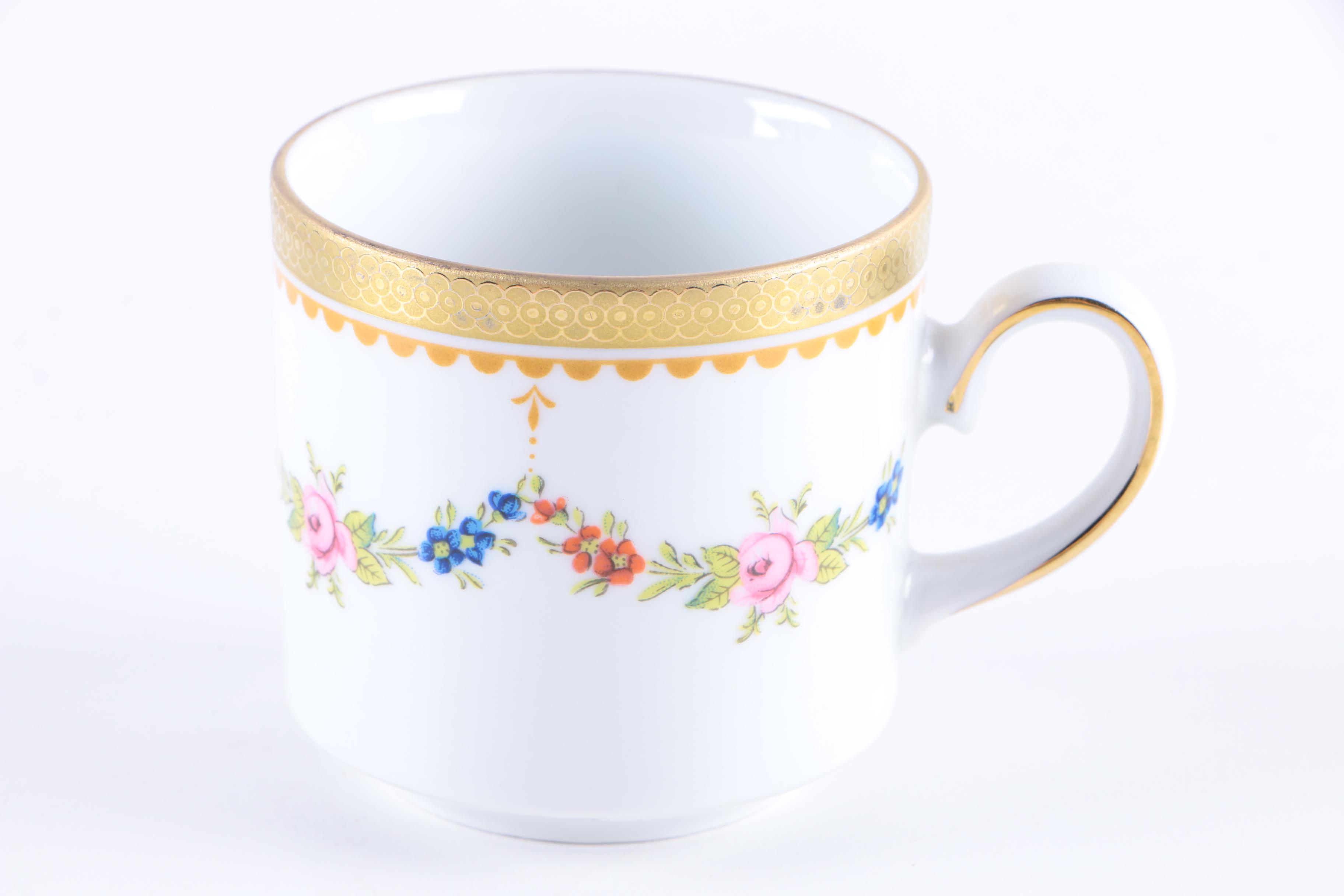 Tirschenreuth "Petite Rose" Demitasse Cup and Saucer