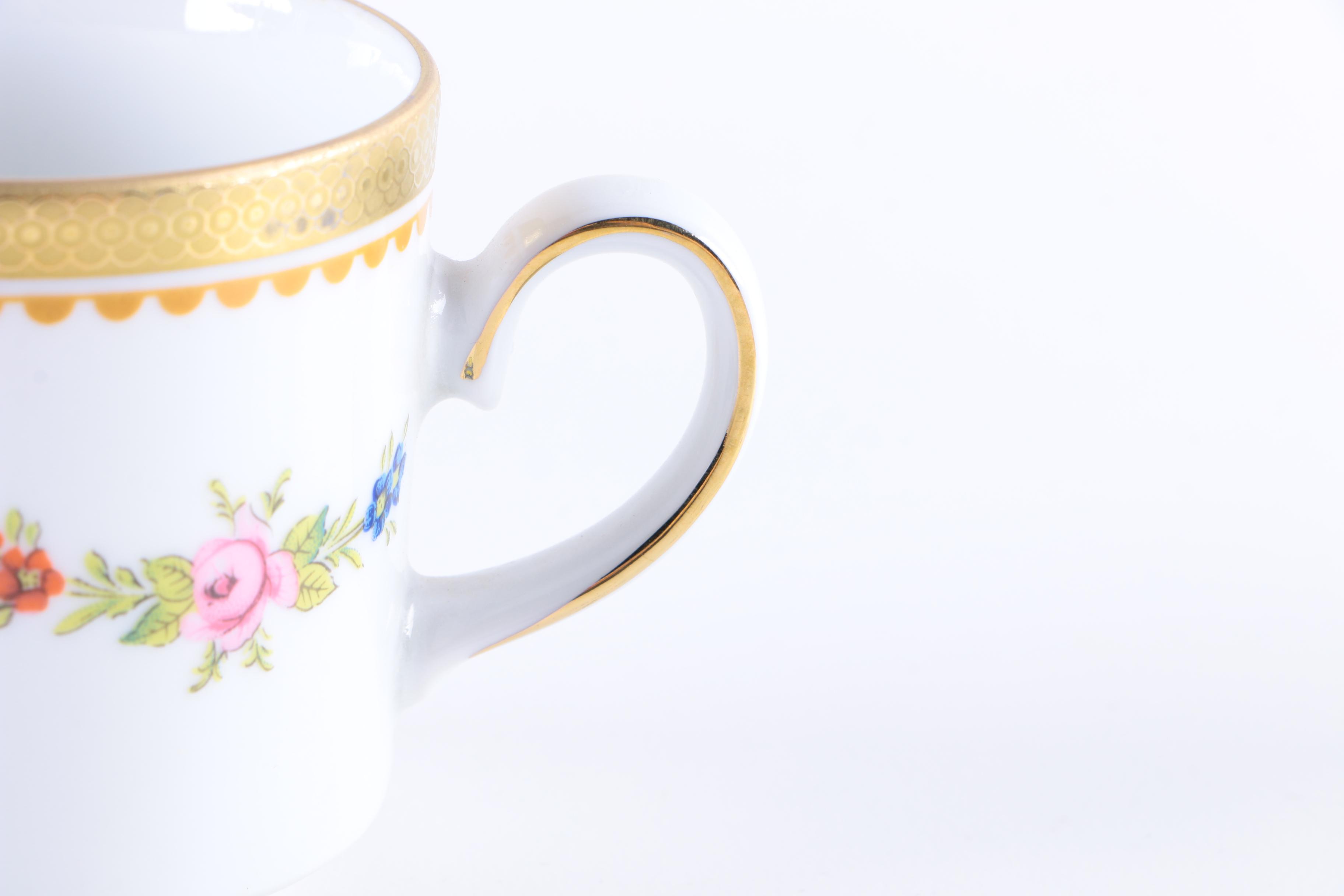 Tirschenreuth "Petite Rose" Demitasse Cup and Saucer