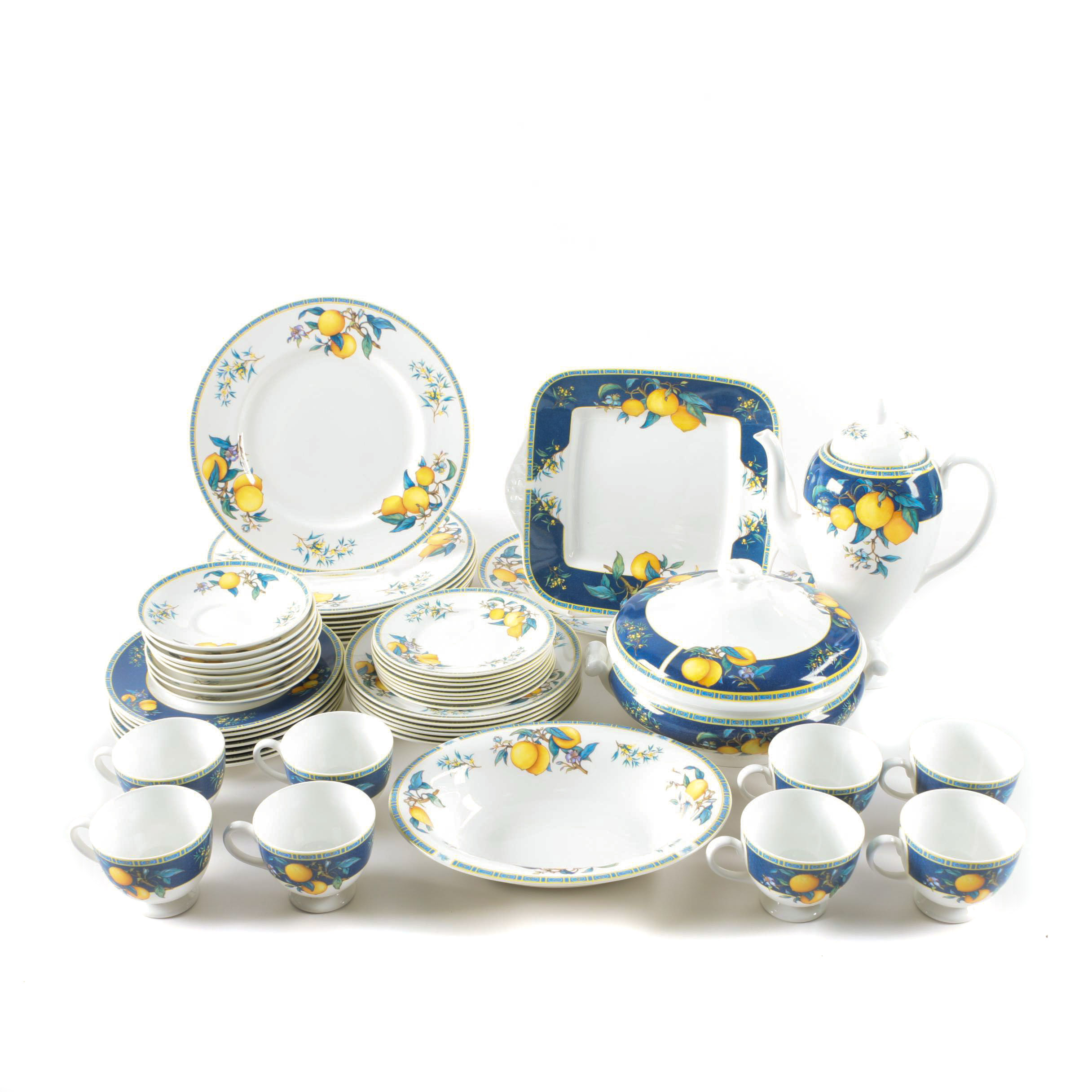Wedgwood "Citrons" Bone China Service Circa 1993
