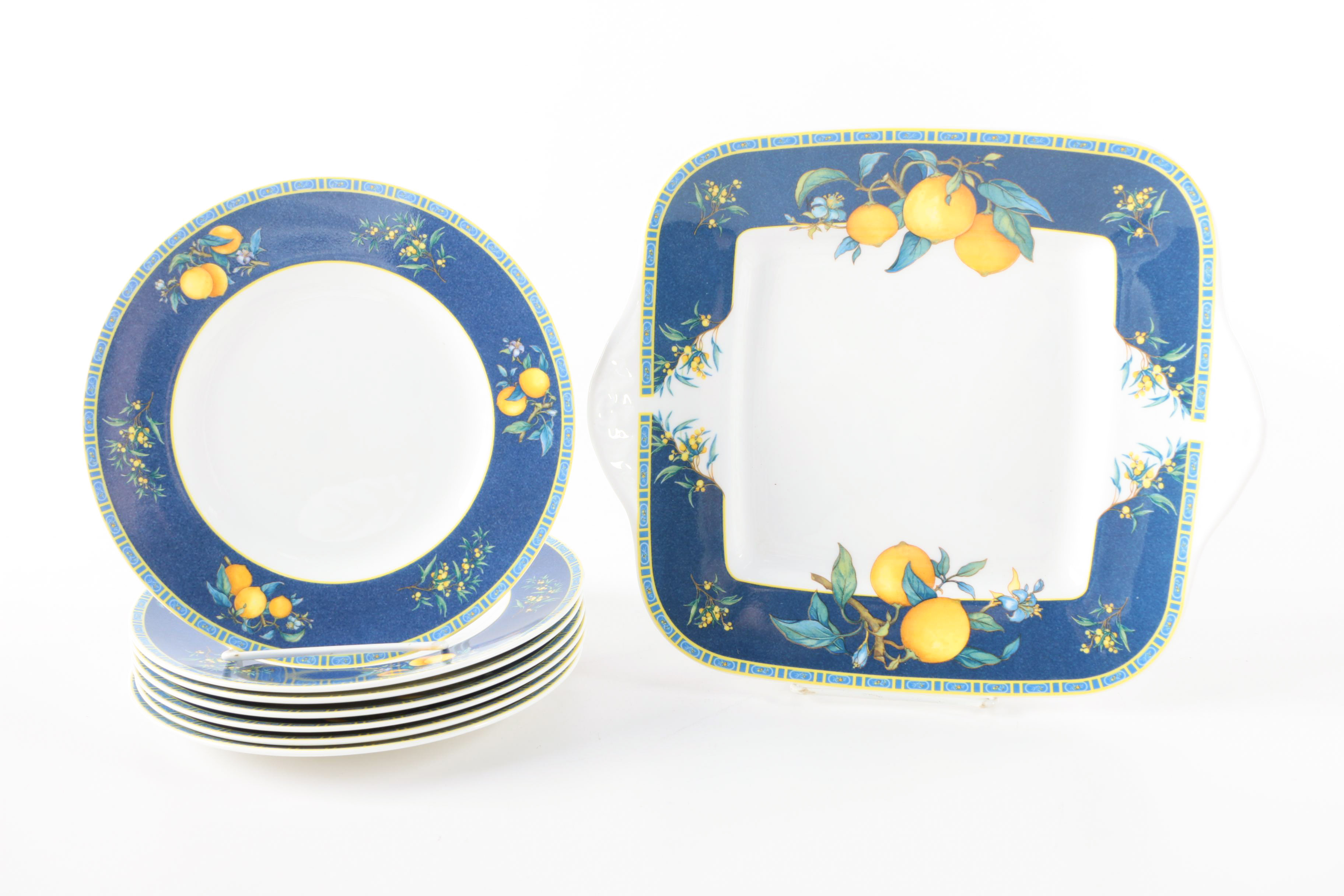 Wedgwood "Citrons" Bone China Service Circa 1993