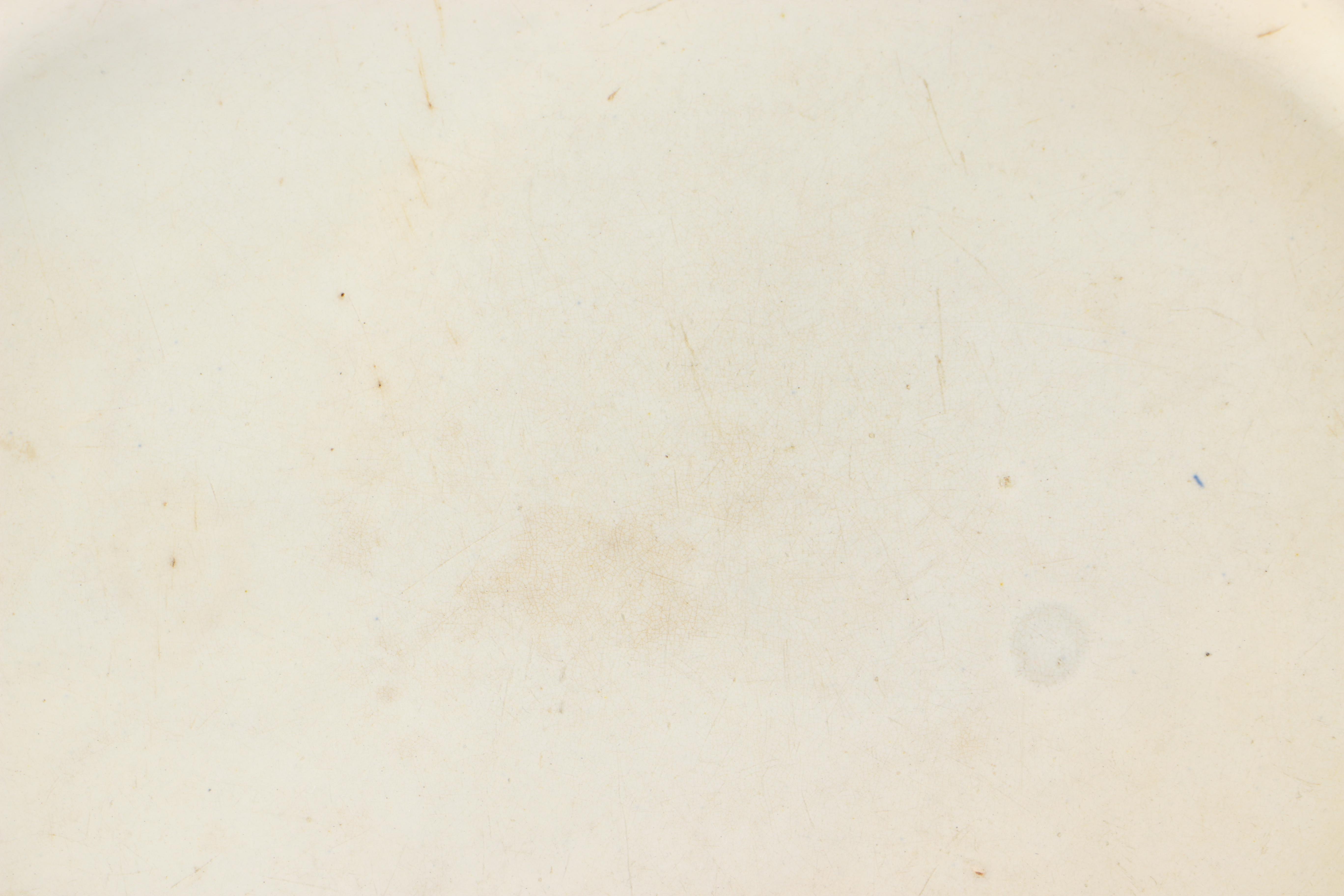 Antique Blue Feather Edge Platter English Ironstone