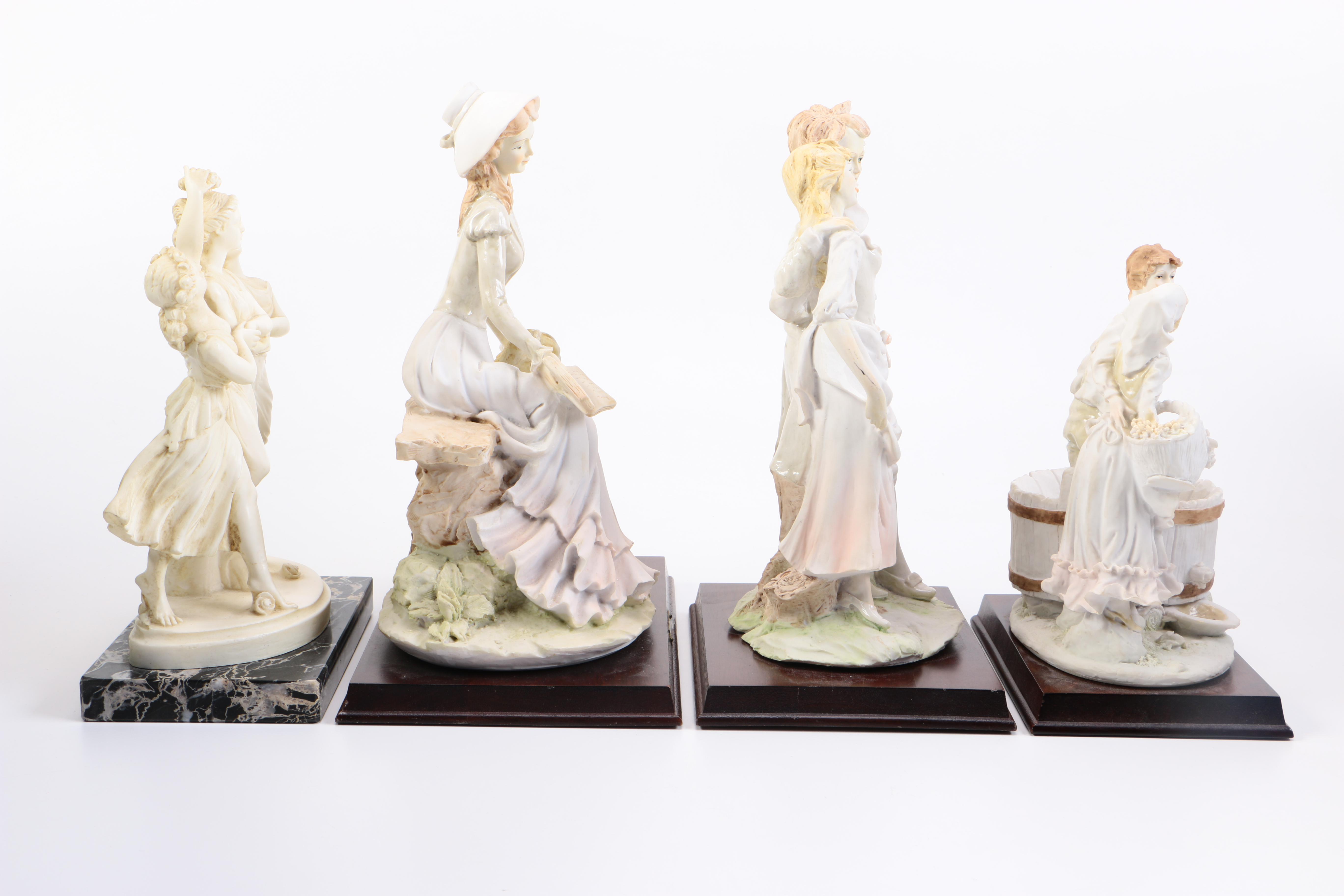 Collection of Ceramic Figurines Including A. Belcari