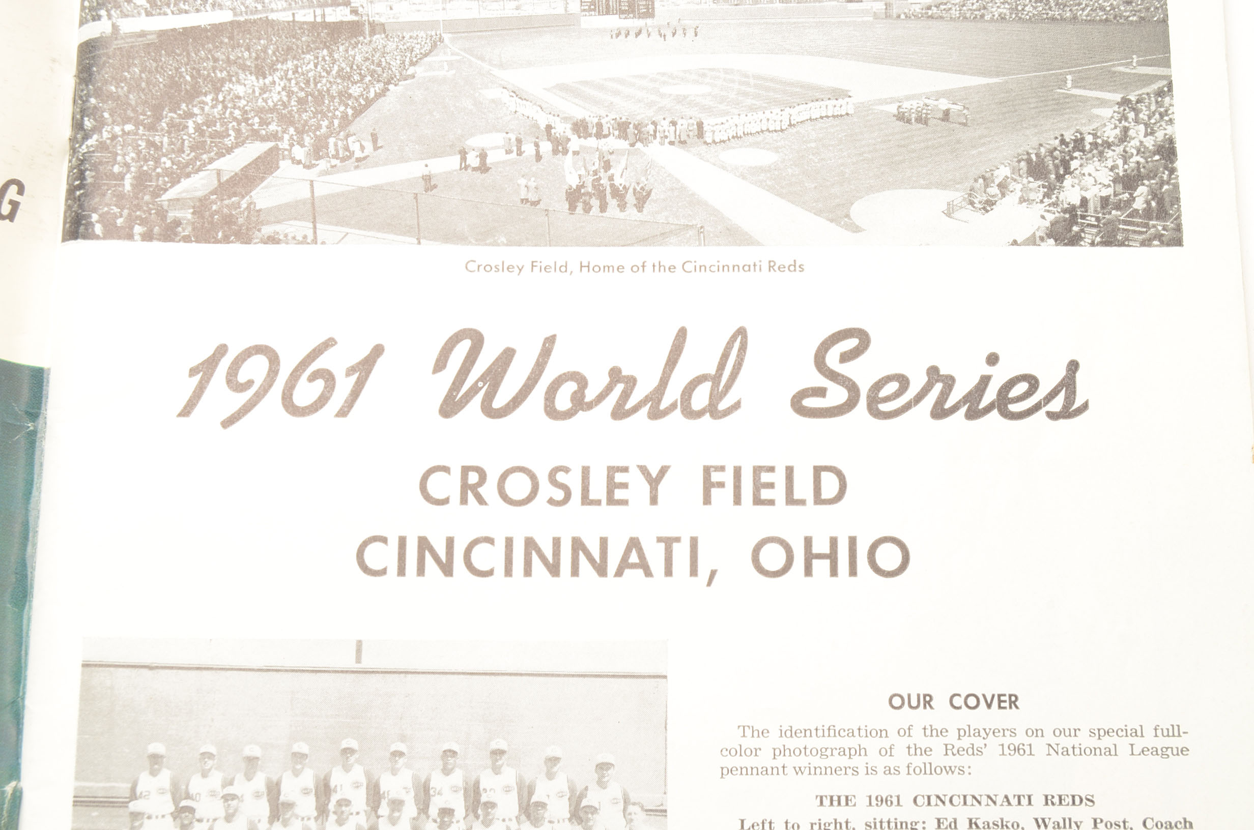 1961 World Series Baseball Program Played At Crosley