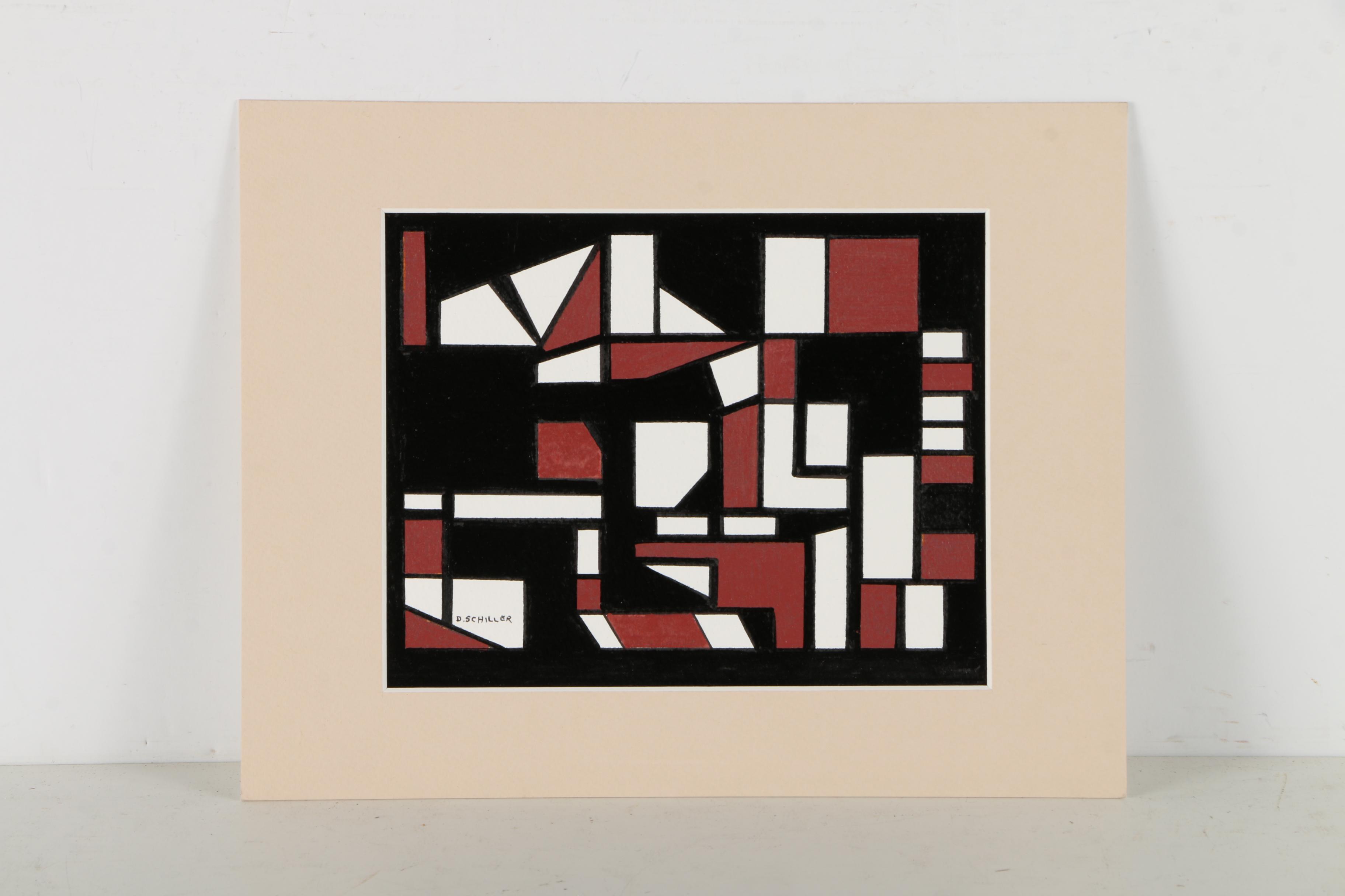 D. Schiller Geometric Acrylic Paintings