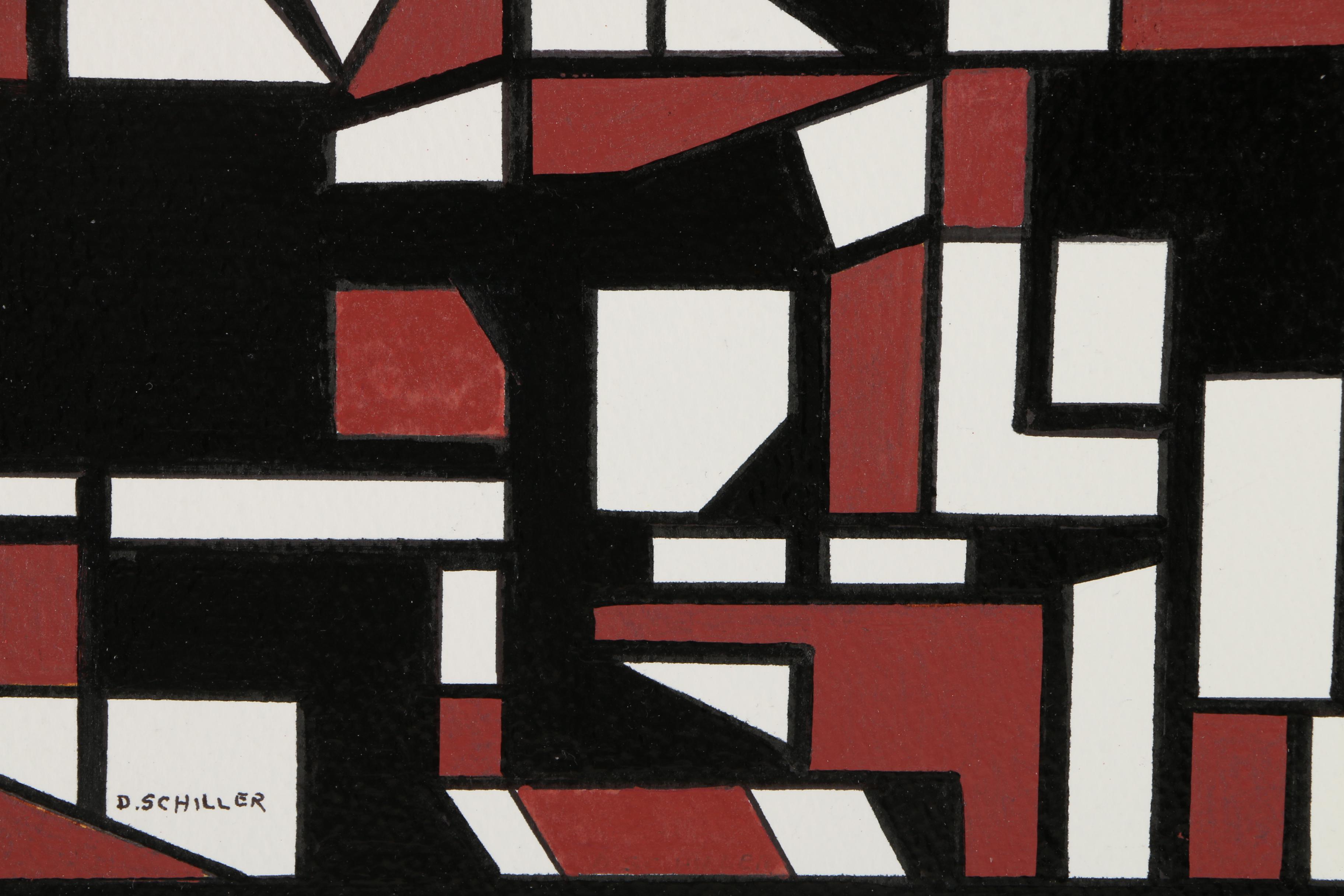 D. Schiller Geometric Acrylic Paintings