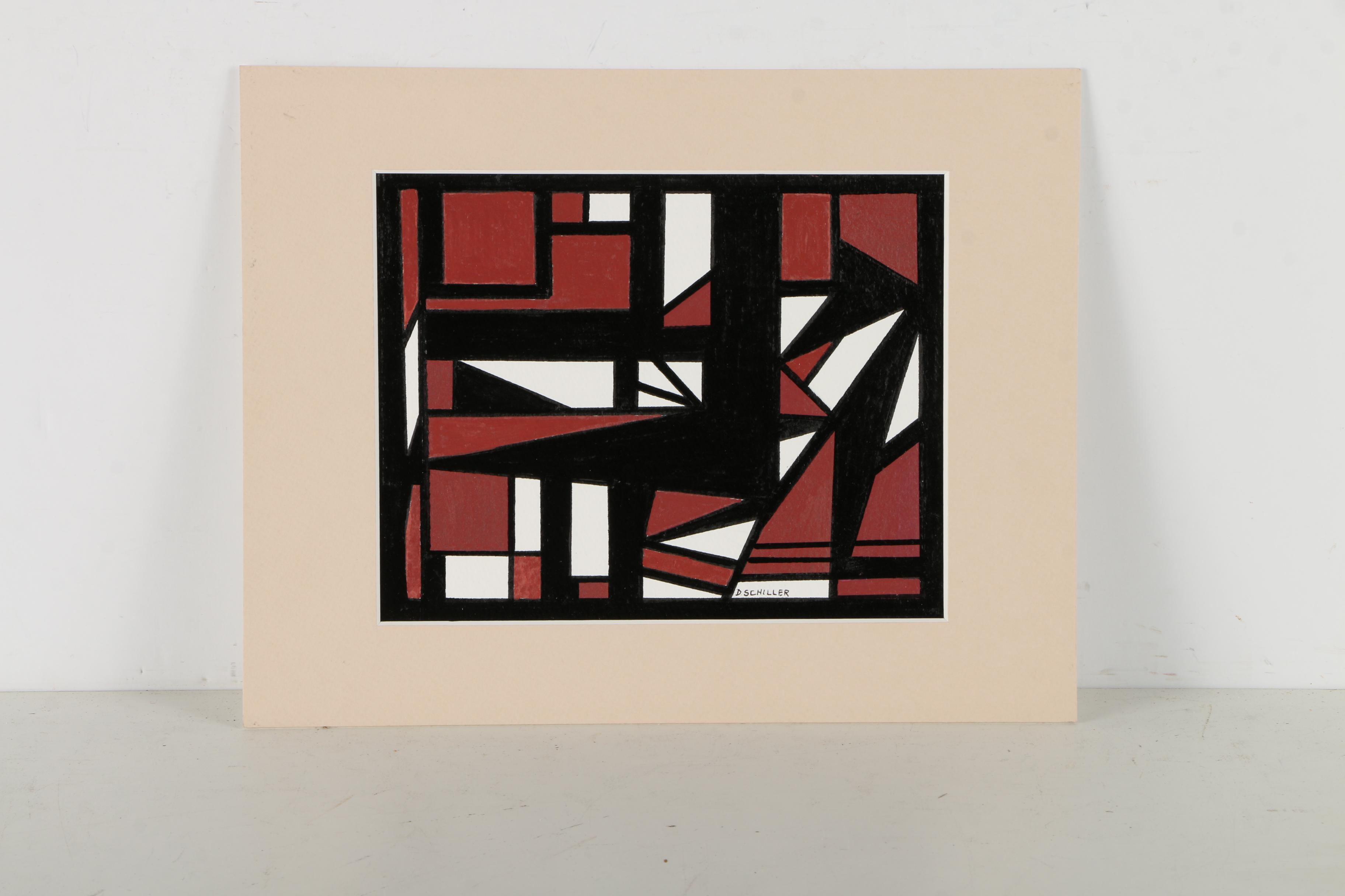 D. Schiller Geometric Acrylic Paintings