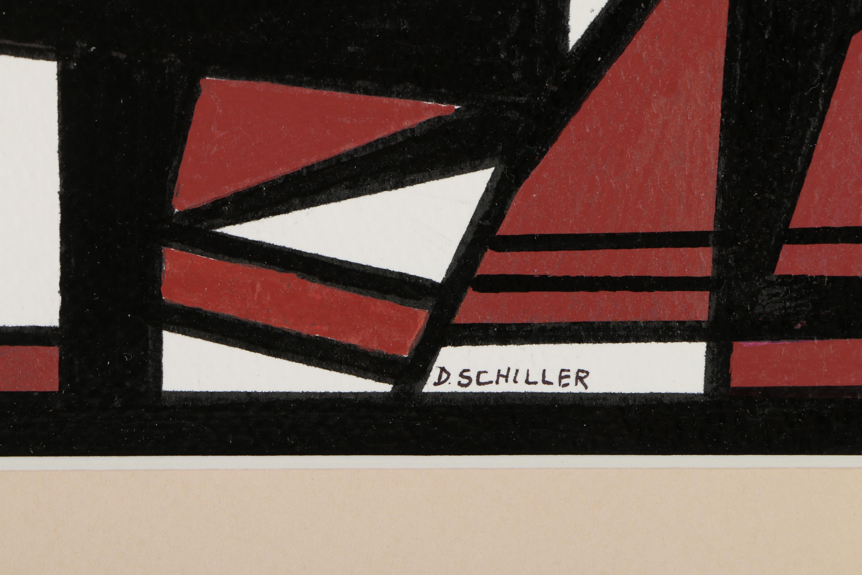D. Schiller Geometric Acrylic Paintings