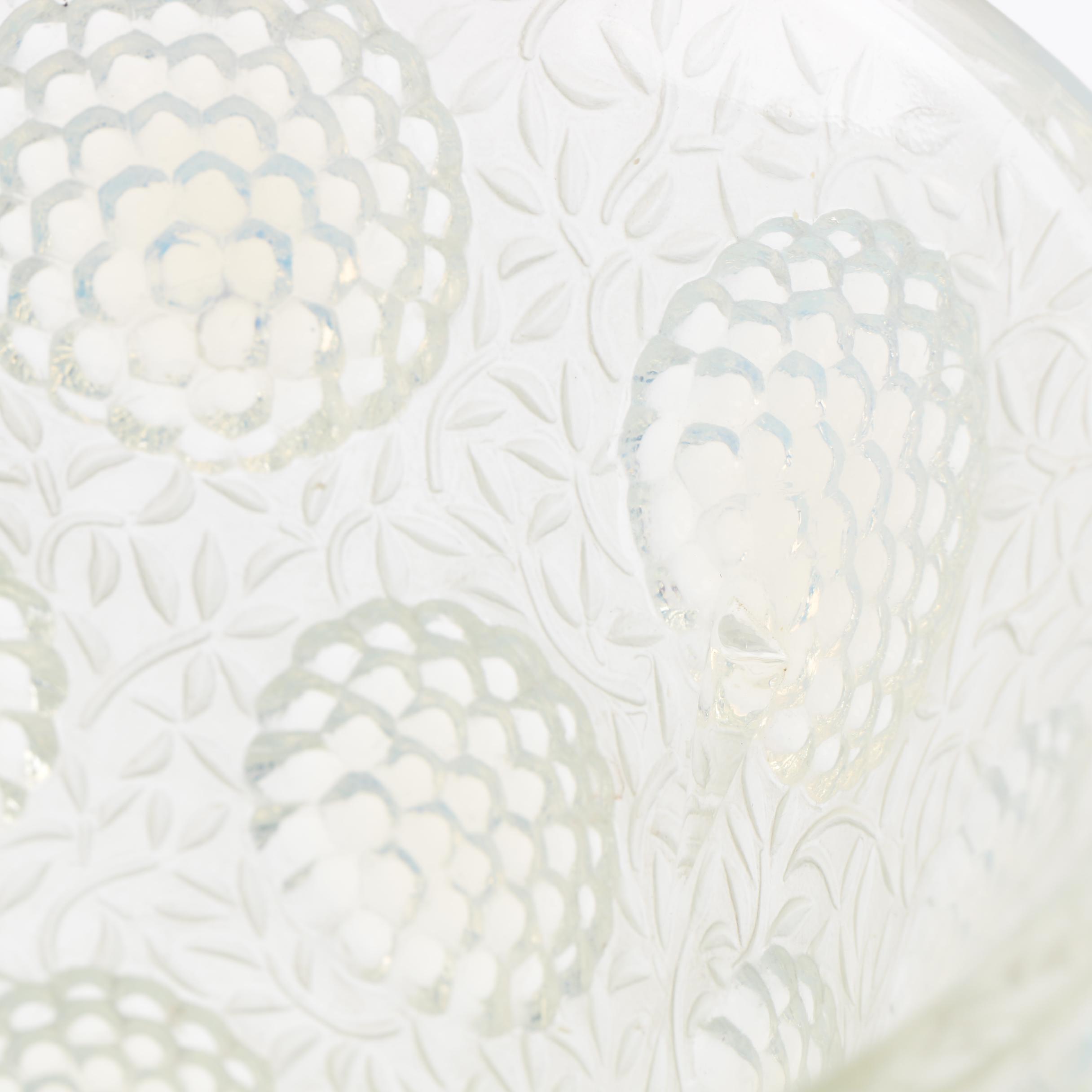 Vintage Verlys-France "Gems" Opalescent Art Glass Vase and Intaglio Ash Receiver