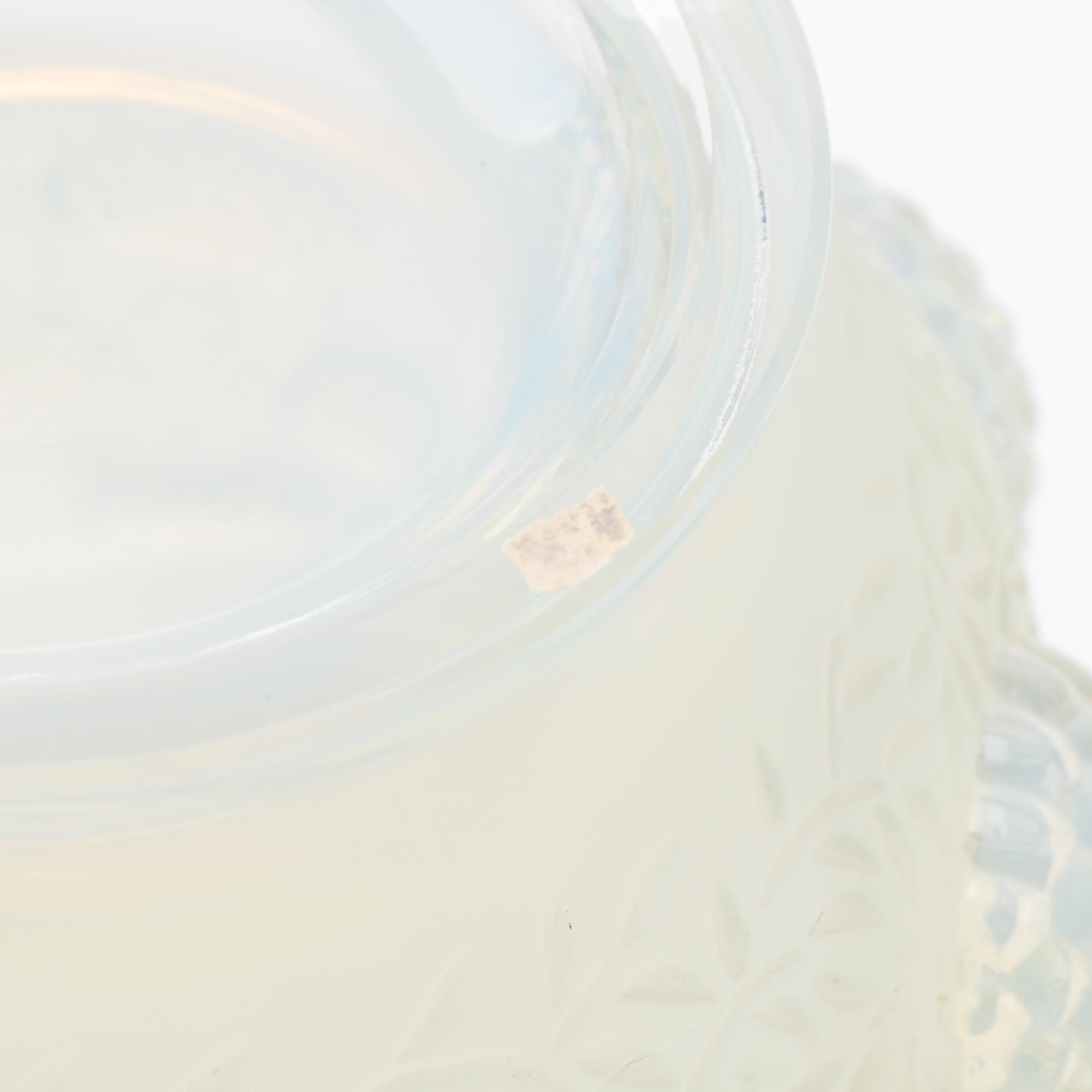 Vintage Verlys-France "Gems" Opalescent Art Glass Vase and Intaglio Ash Receiver