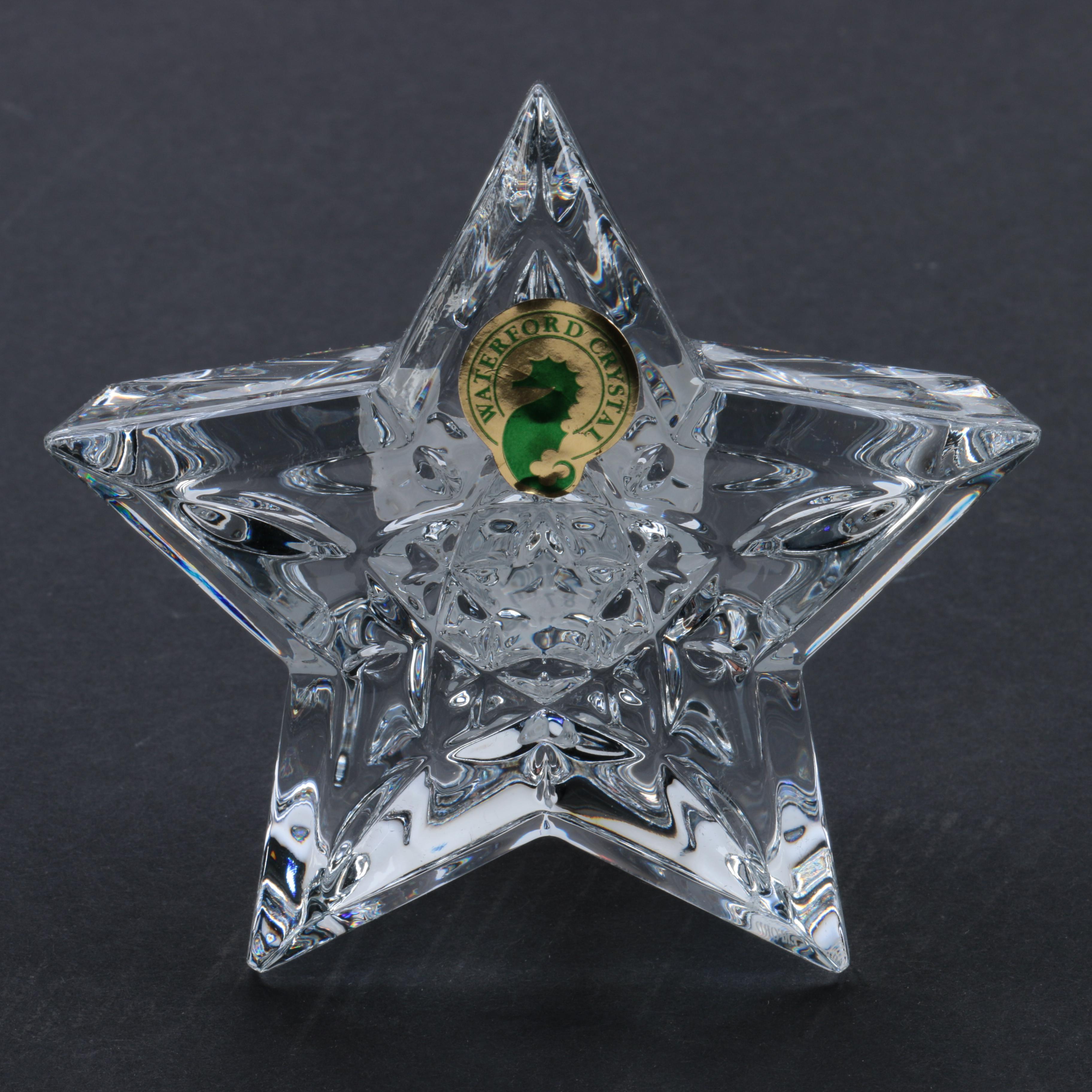 Waterford Crystal Vase and Paperweight