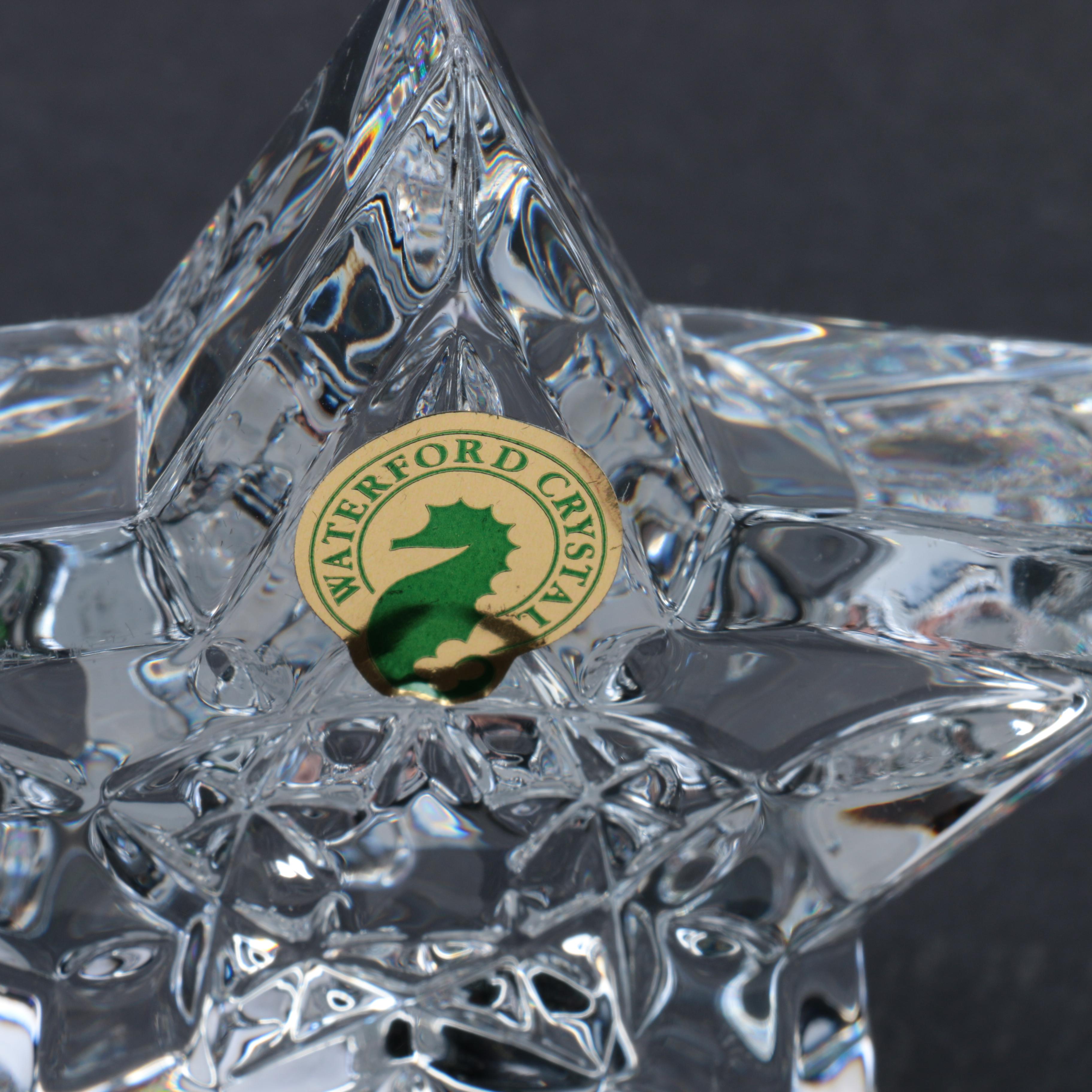 Waterford Crystal Vase and Paperweight